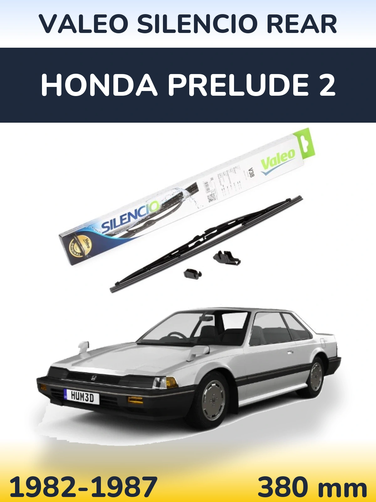 Задня щітка Valeo Silencio Rear 380 мм для Honda Prelude 2 1982-1987