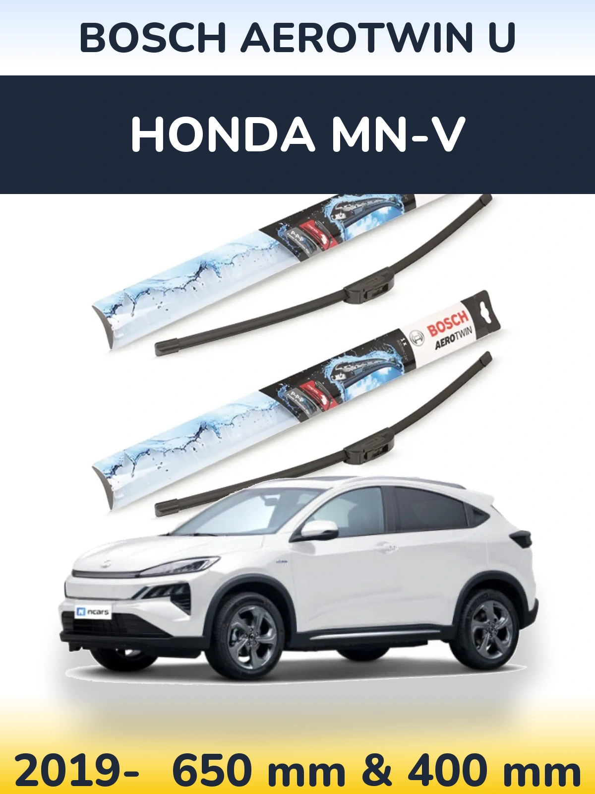 Комплект передніх щіток BOSCH AeroTwin U 650 & 400 мм для Honda MN-V 2019-2026