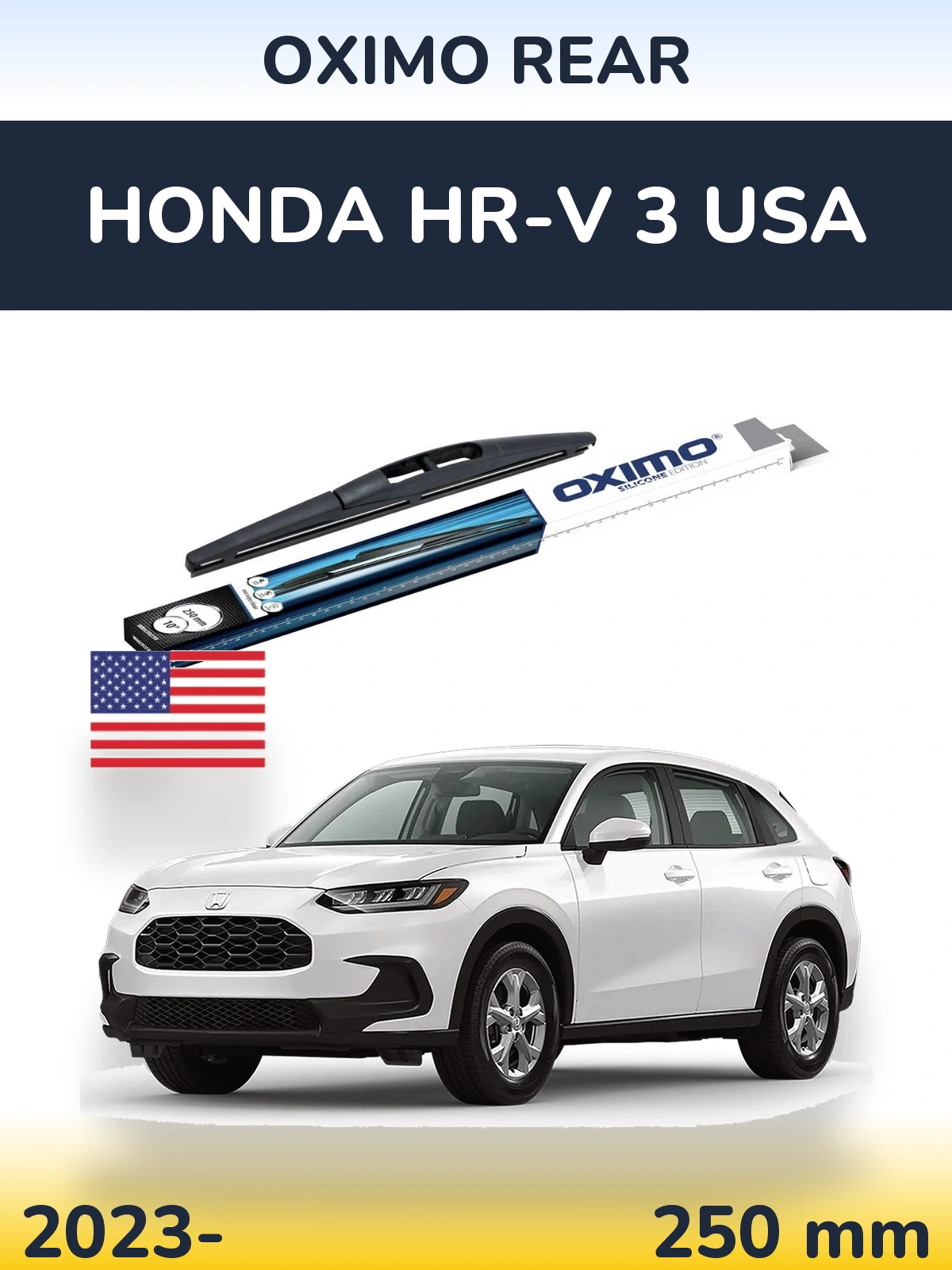 Rear wiper blade Oximo Rear 250 мм for Honda HR-V 3 USA 2023-2026