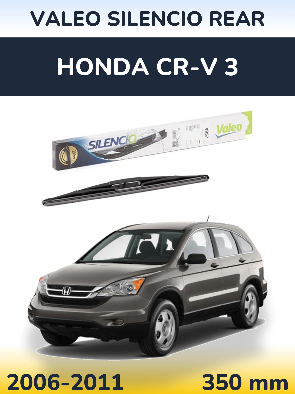 Rear wiper blade Valeo Silencio Rear 345 mm for Honda CR-V 3 2006-2011