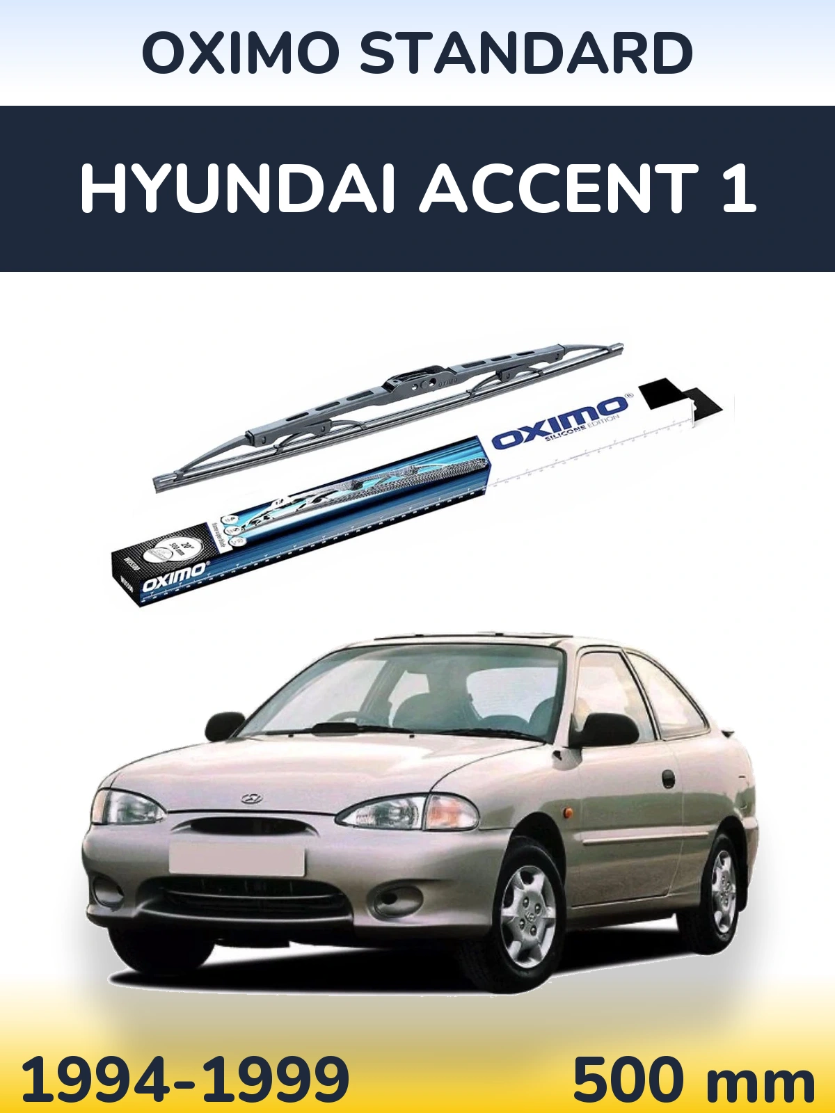 Tylna wycieraczka Oximo Standard 500 mm do Hyundai Accent 1 1994-1999