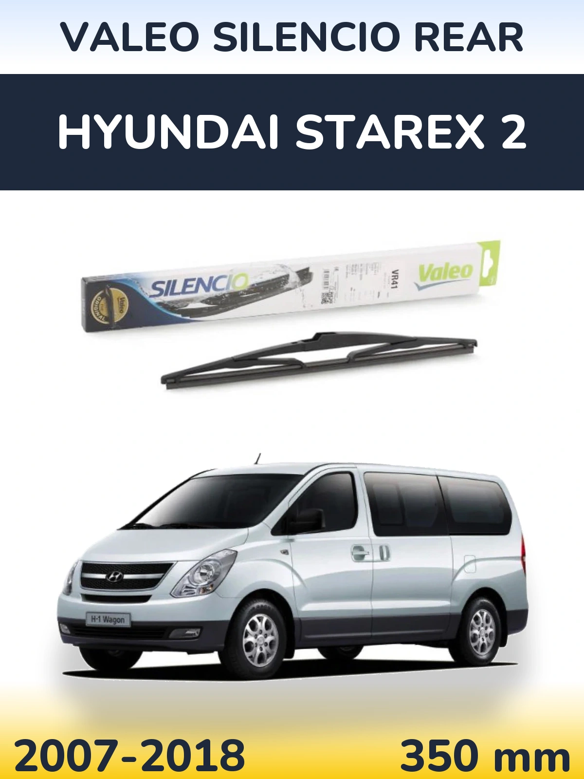 Rear wiper blade Valeo Silencio Rear 345 mm for Hyundai Starex 2 2007-2018