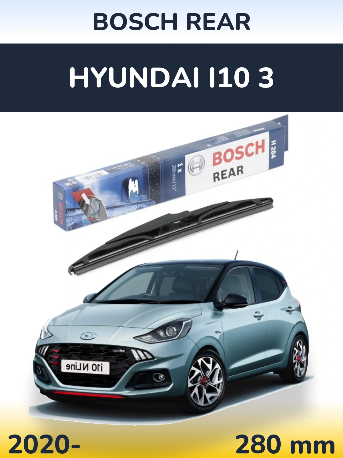 Задня щітка BOSCH Rear 280 мм для Hyundai i10 3 2020-2026
