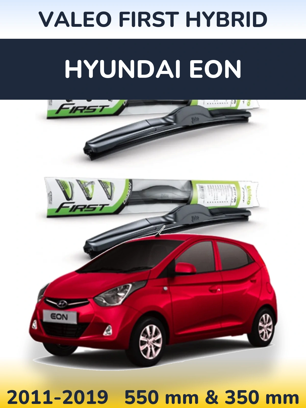 Комплект передних дворников Valeo First Hybrid 550 & 350 мм для Hyundai EON 2011-2019