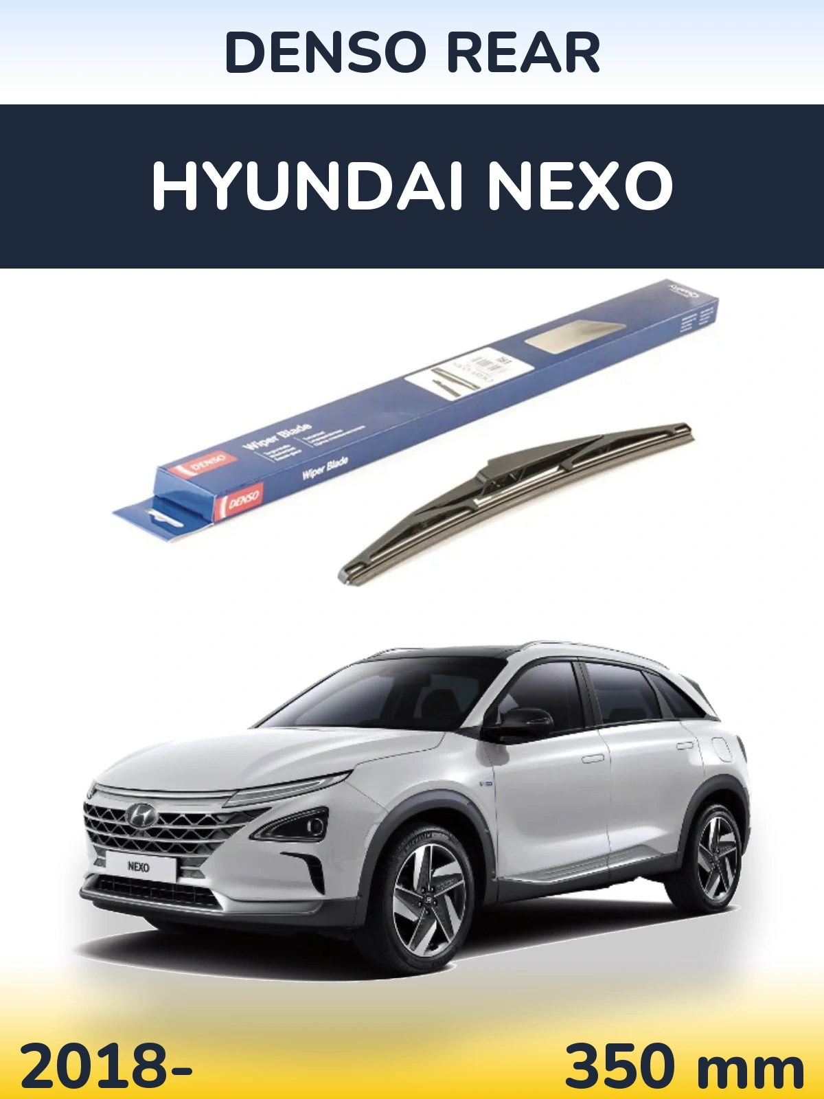 Rear wiper blade Denso Rear 350 мм for Hyundai Nexo 2018-2026