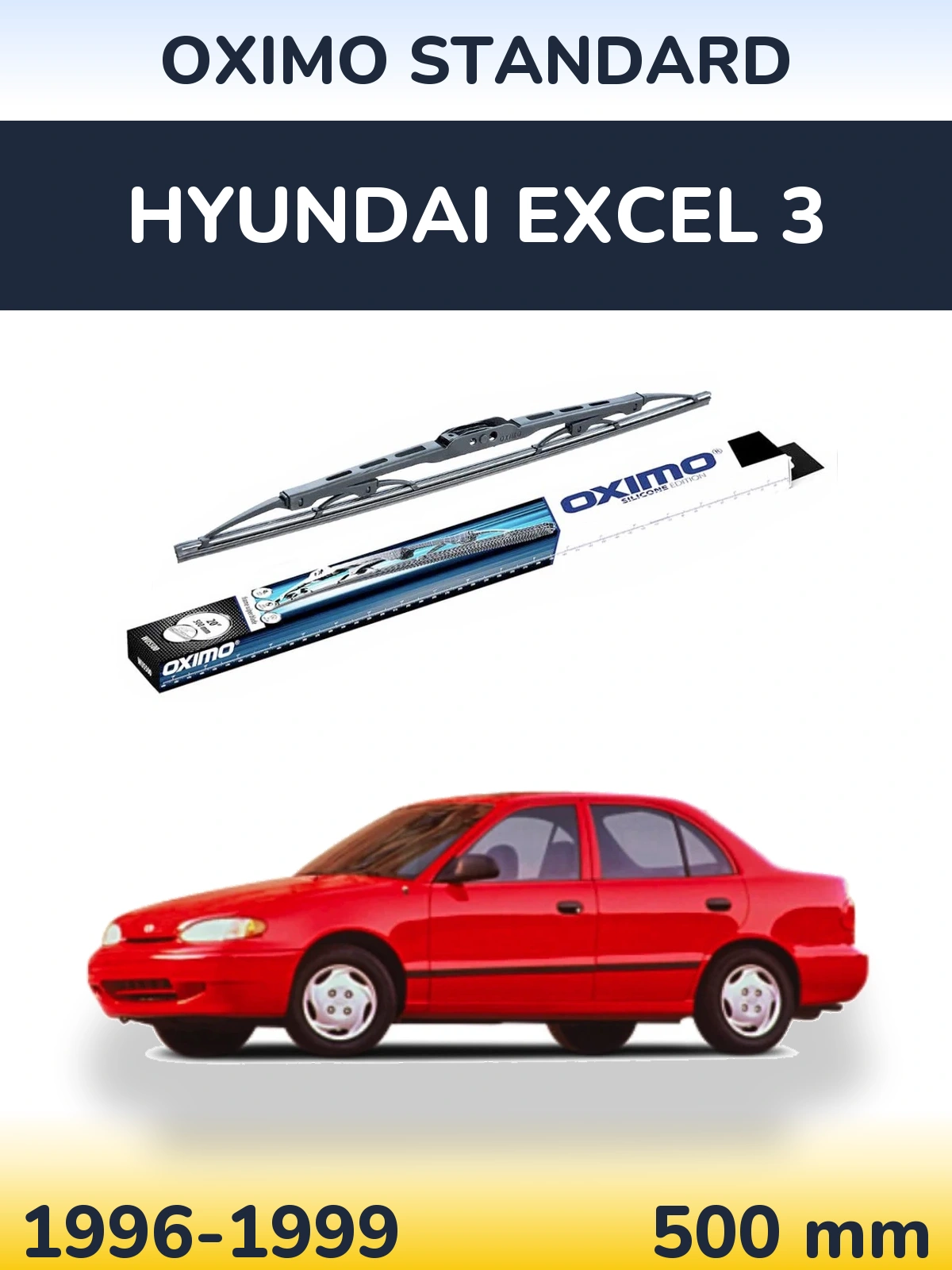 Tylna wycieraczka Oximo Standard 500 mm do Hyundai Excel 3 1996-1999