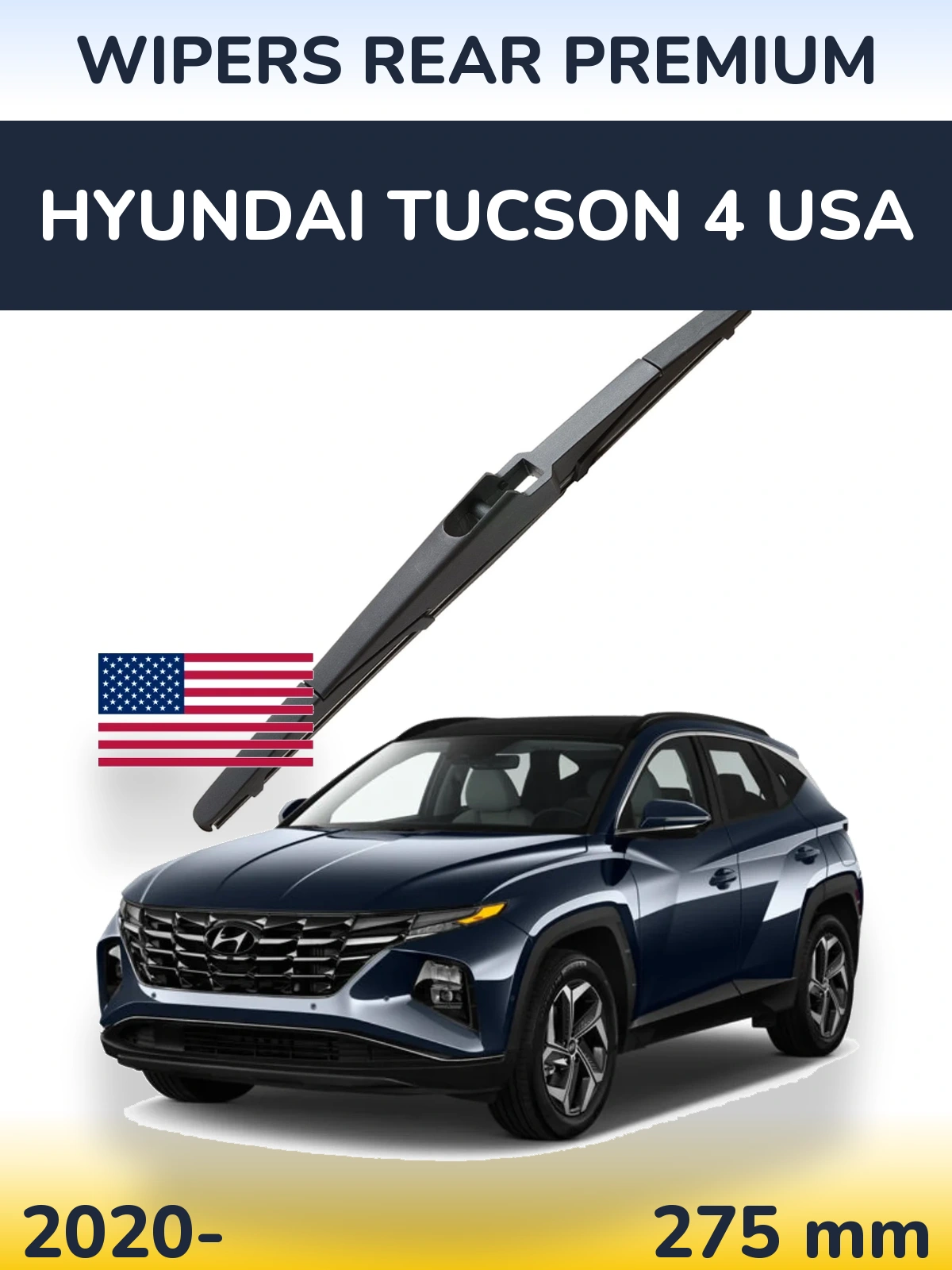 Задний дворник WIPERS REAR PREMIUM 275 мм для Hyundai Tucson 4 USA 2020-2026