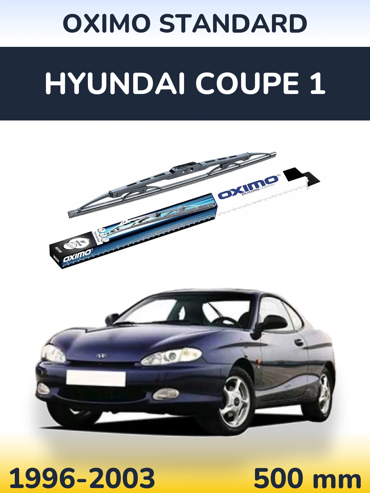Rear wiper blade Oximo Standard 500 мм for Hyundai Coupe 1 1996-2003