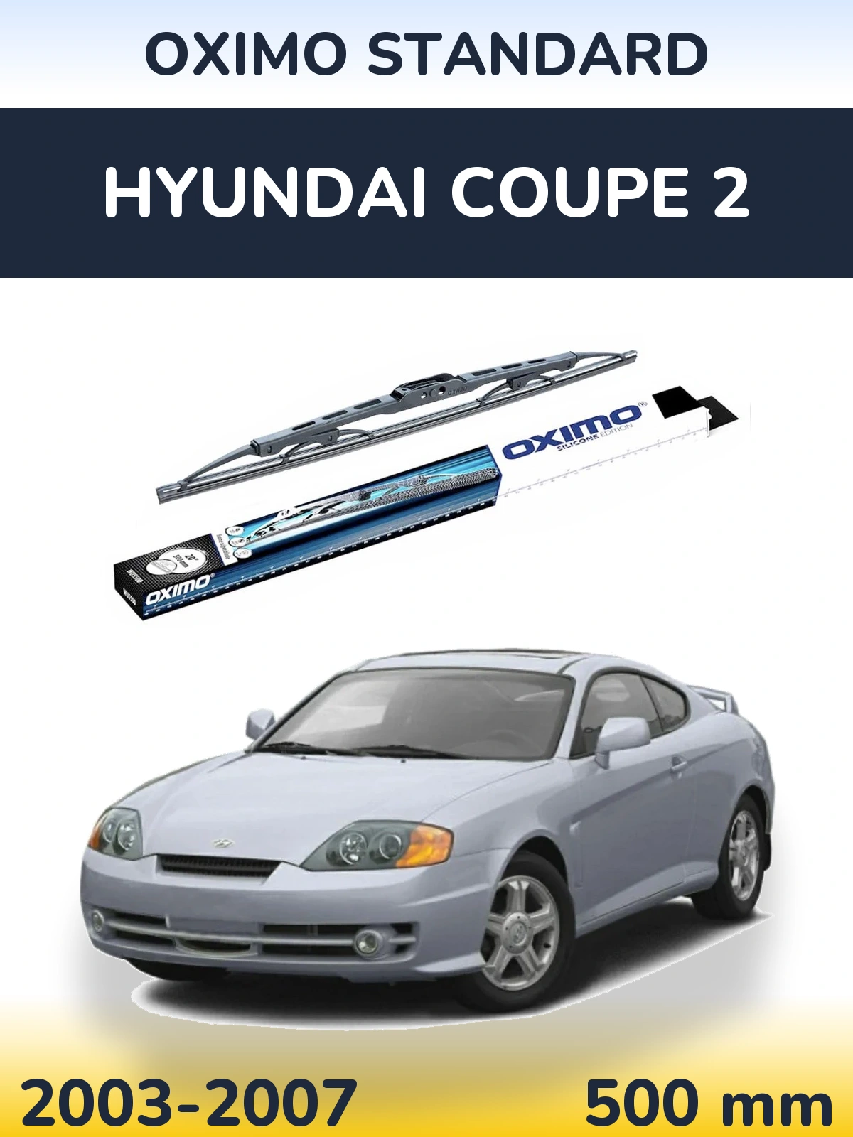 Rear wiper blade Oximo Standard 500 мм for Hyundai Coupe 2 2003-2007