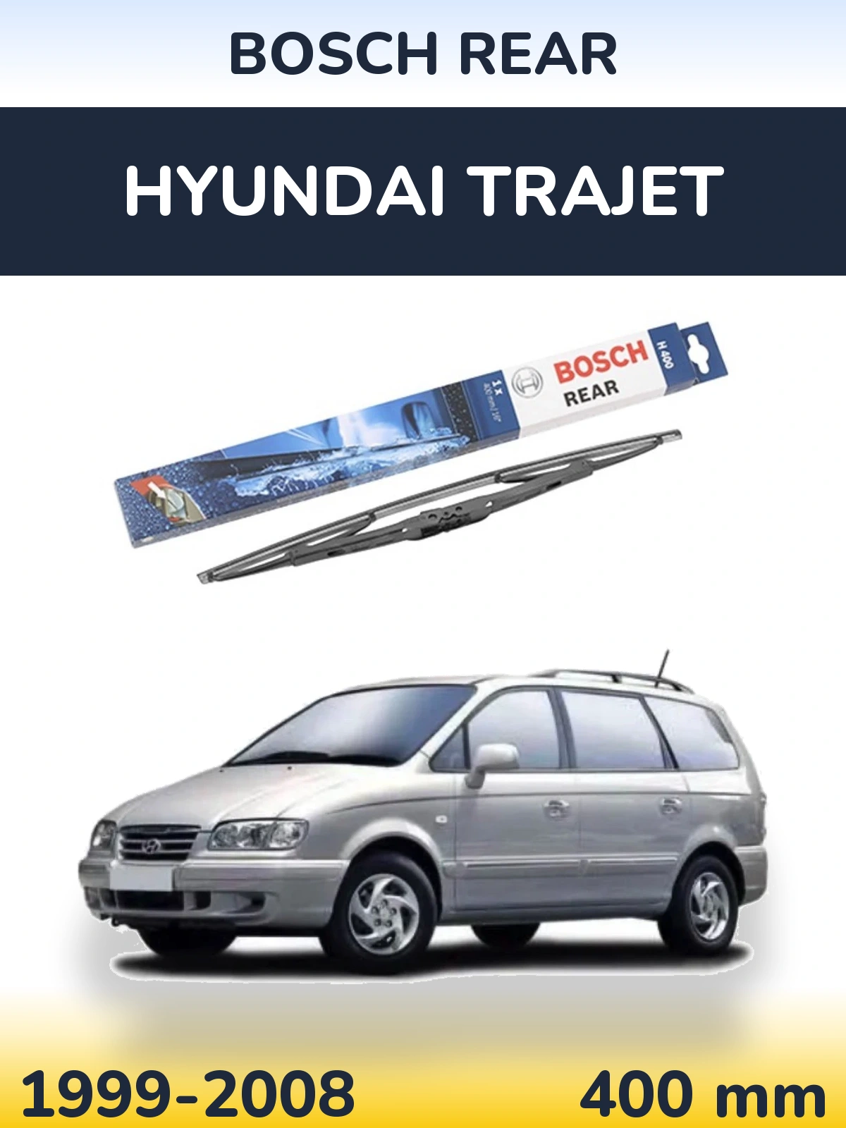 Задний дворник BOSCH Rear 400 мм для Hyundai Trajet 1999-2008