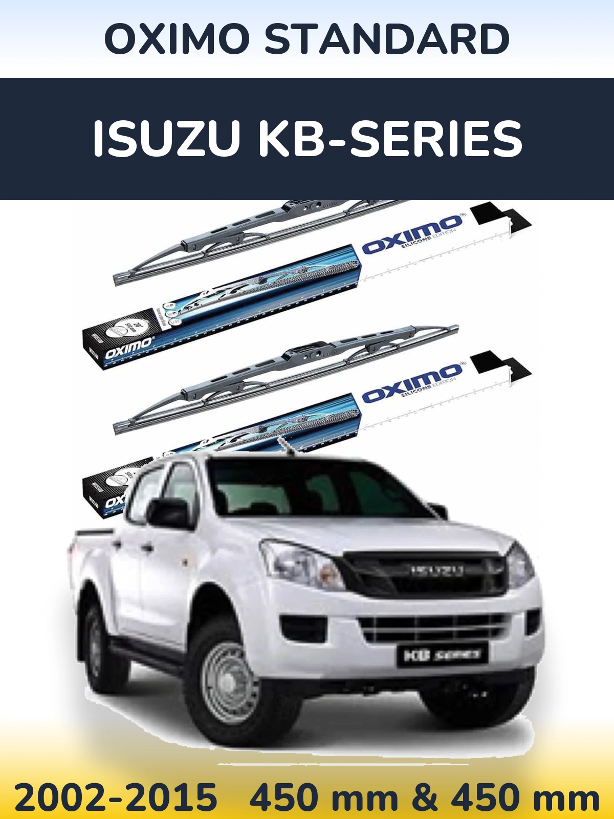 Komplet przednich wycieraczek Oximo Standard 450 & 450 mm do Isuzu KB-Series 2002-2015