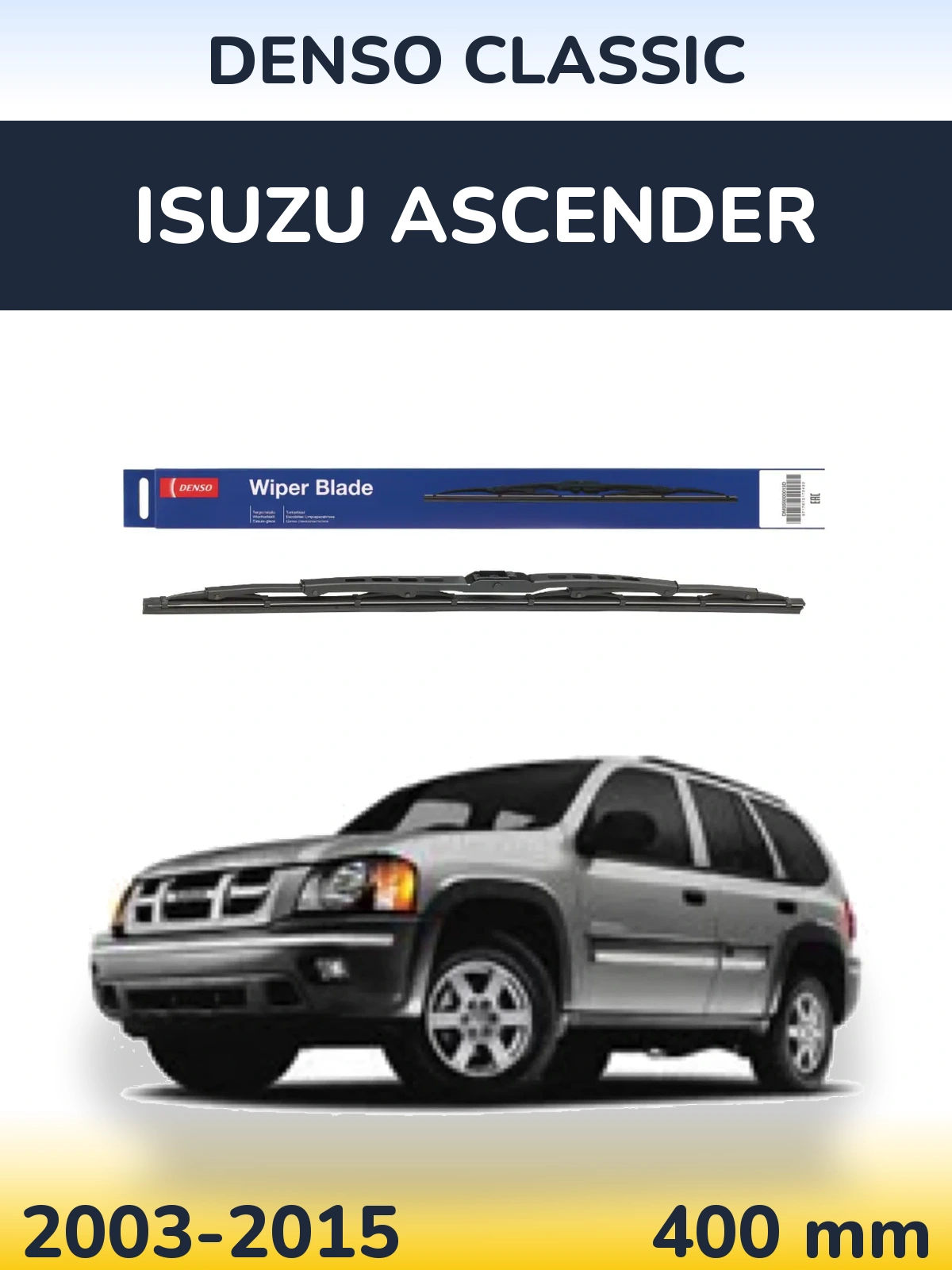 Rear wiper blade Denso Classic 400 mm for Isuzu Ascender 2003-2015