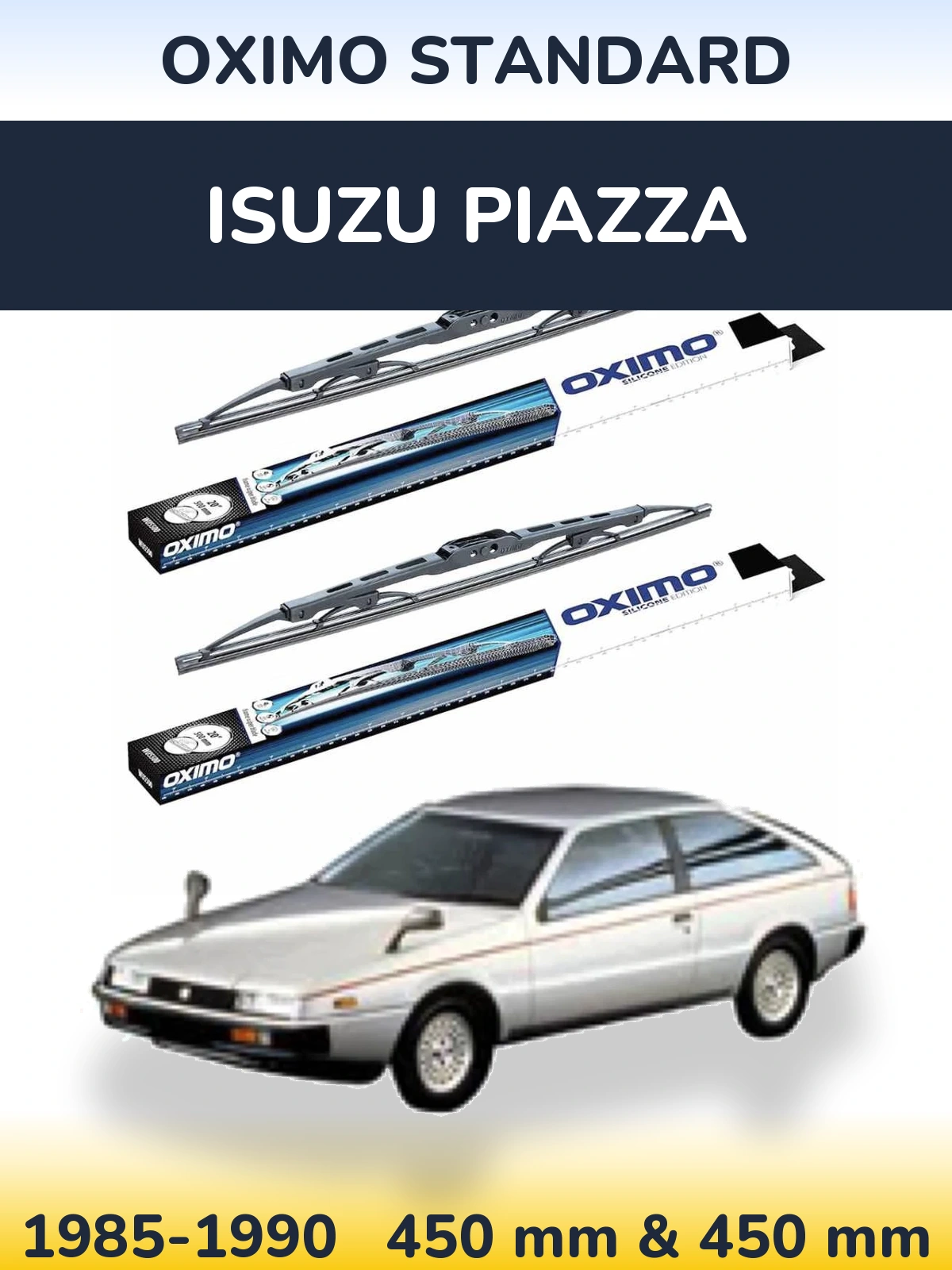 Комплект передних дворников Oximo Standard 450 & 450 мм для Isuzu Piazza 1985-1990