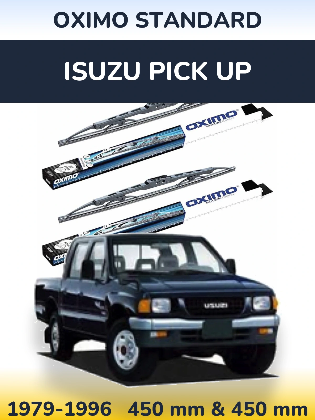 Komplet przednich wycieraczek Oximo Standard 450 & 450 mm do Isuzu Pick Up 1979-1996
