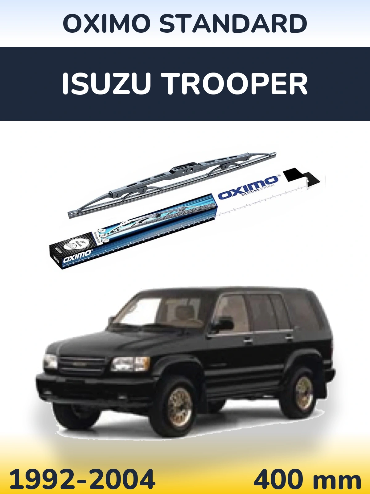 Rear wiper blade Oximo Standard 400 mm for Isuzu Trooper 1992-2004