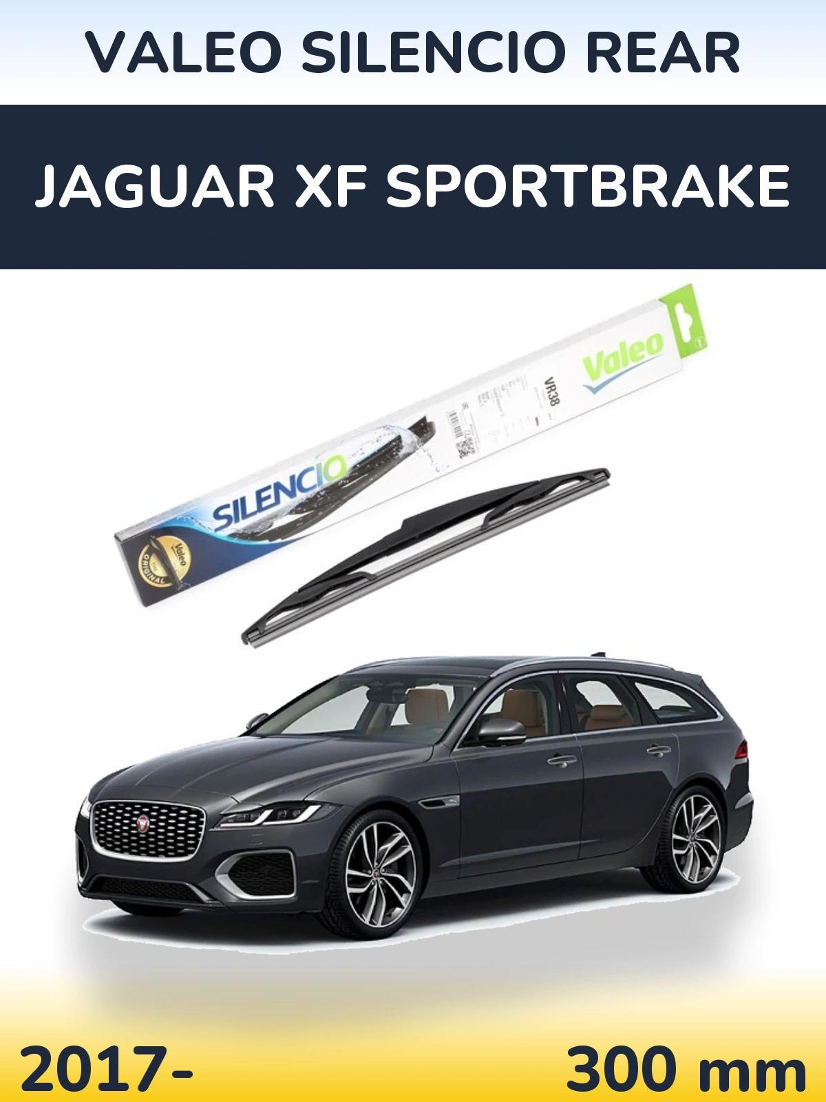 Rear wiper blade Valeo Silencio Rear 300 mm for Jaguar XF Sportbrake 2017-2026
