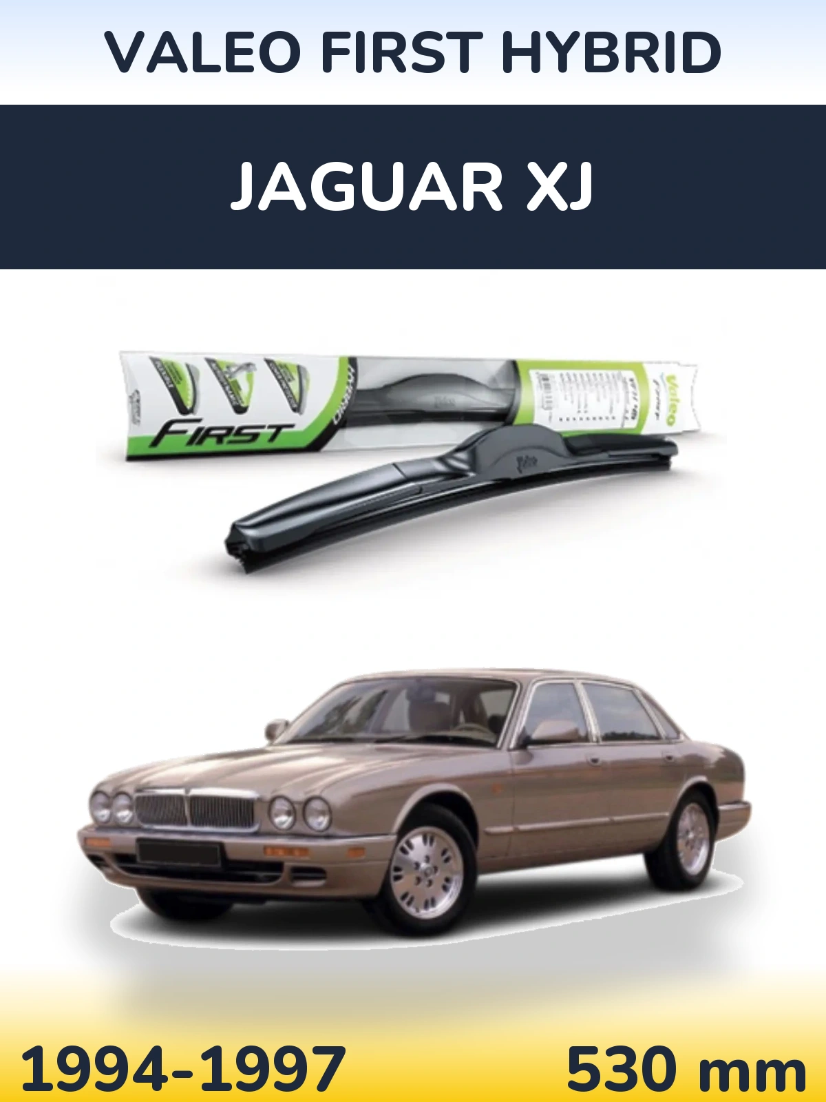 Front wiper blade Valeo First Hybrid 530 мм for Jaguar XJ 1994-1997