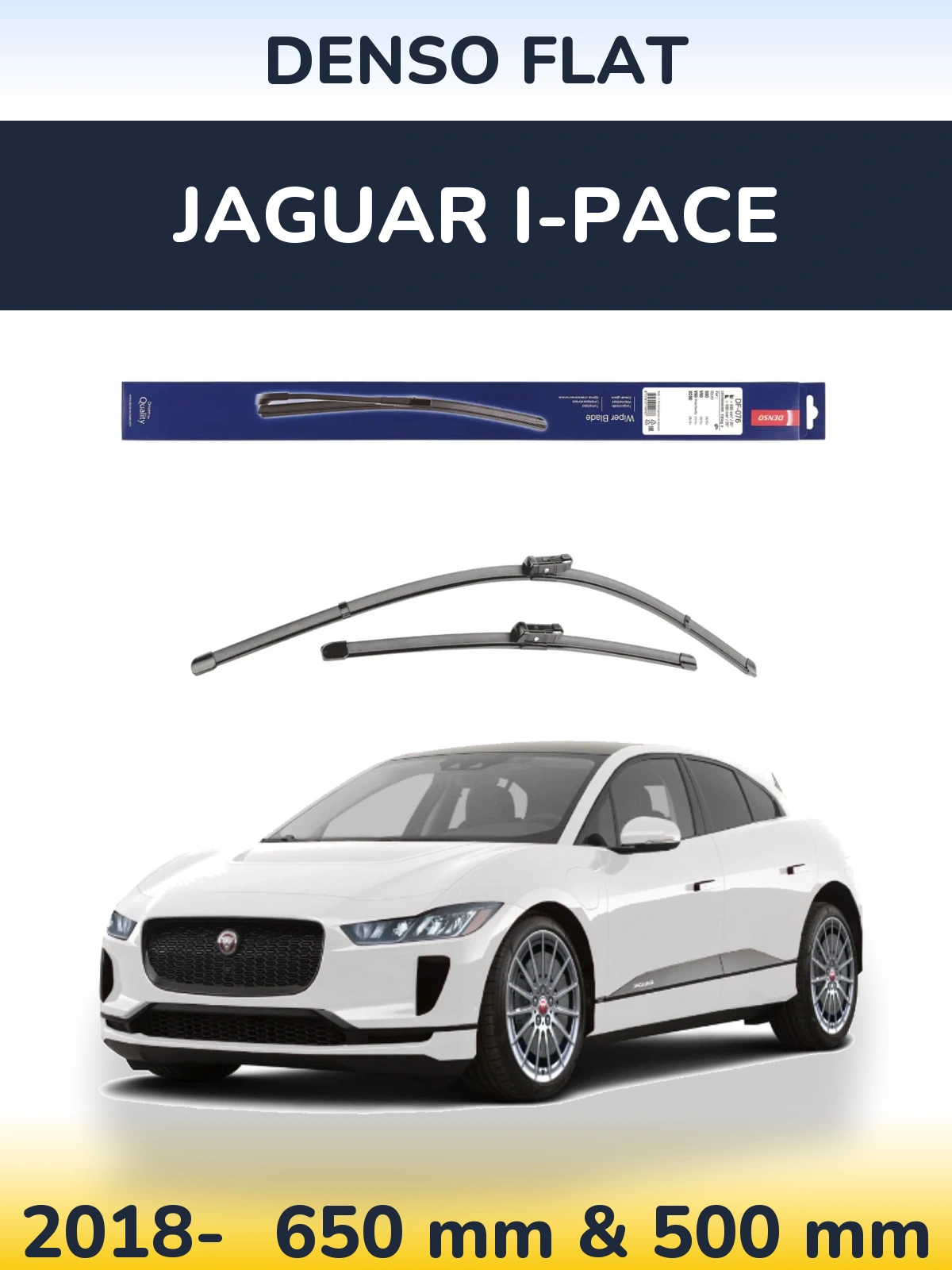 Komplet przednich wycieraczek Denso Flat 630 & 500 mm do Jaguar I-Pace 2018-2026
