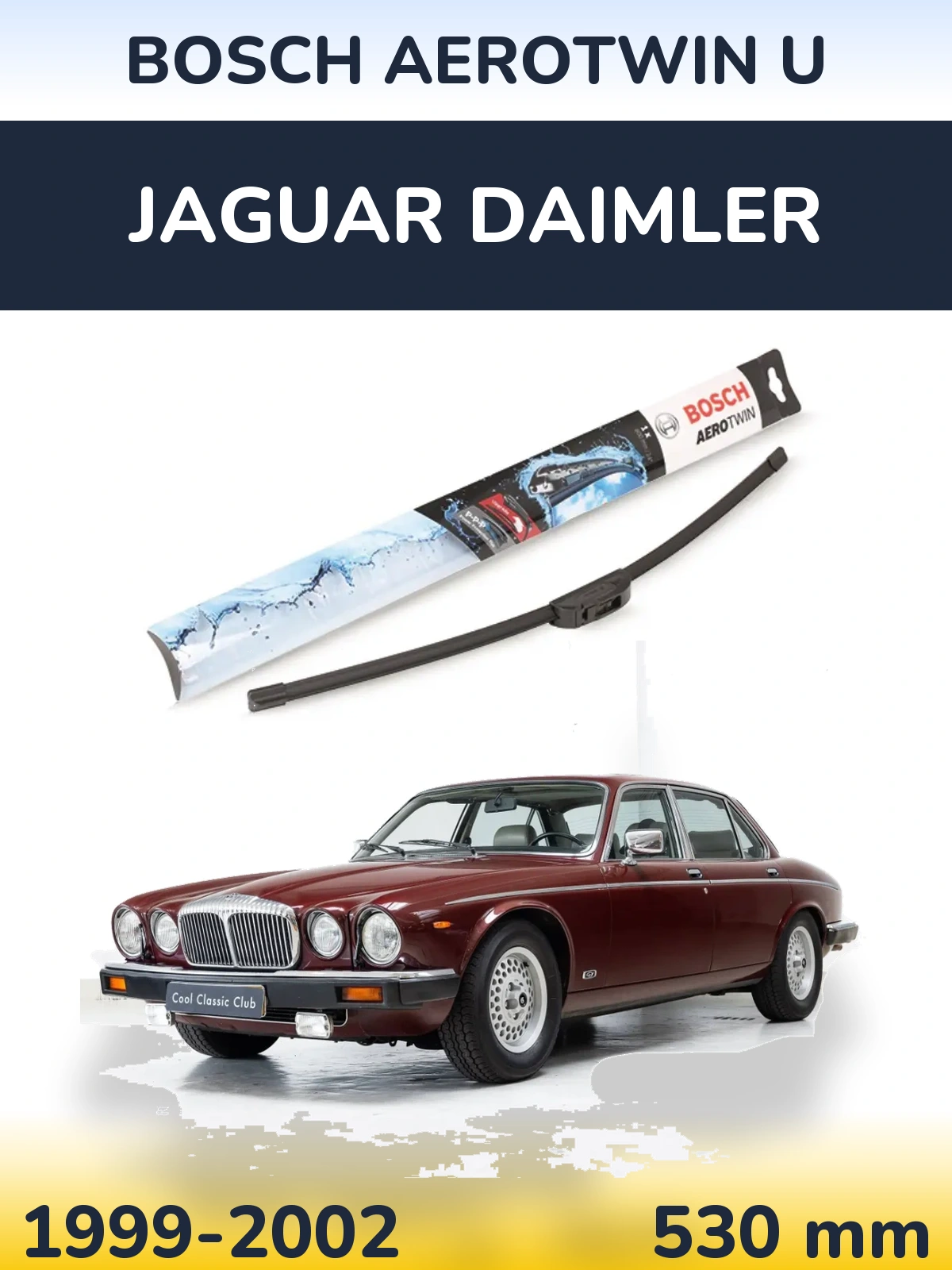 Передний дворник BOSCH AeroTwin U 530 мм для Jaguar Daimler 1999-2002
