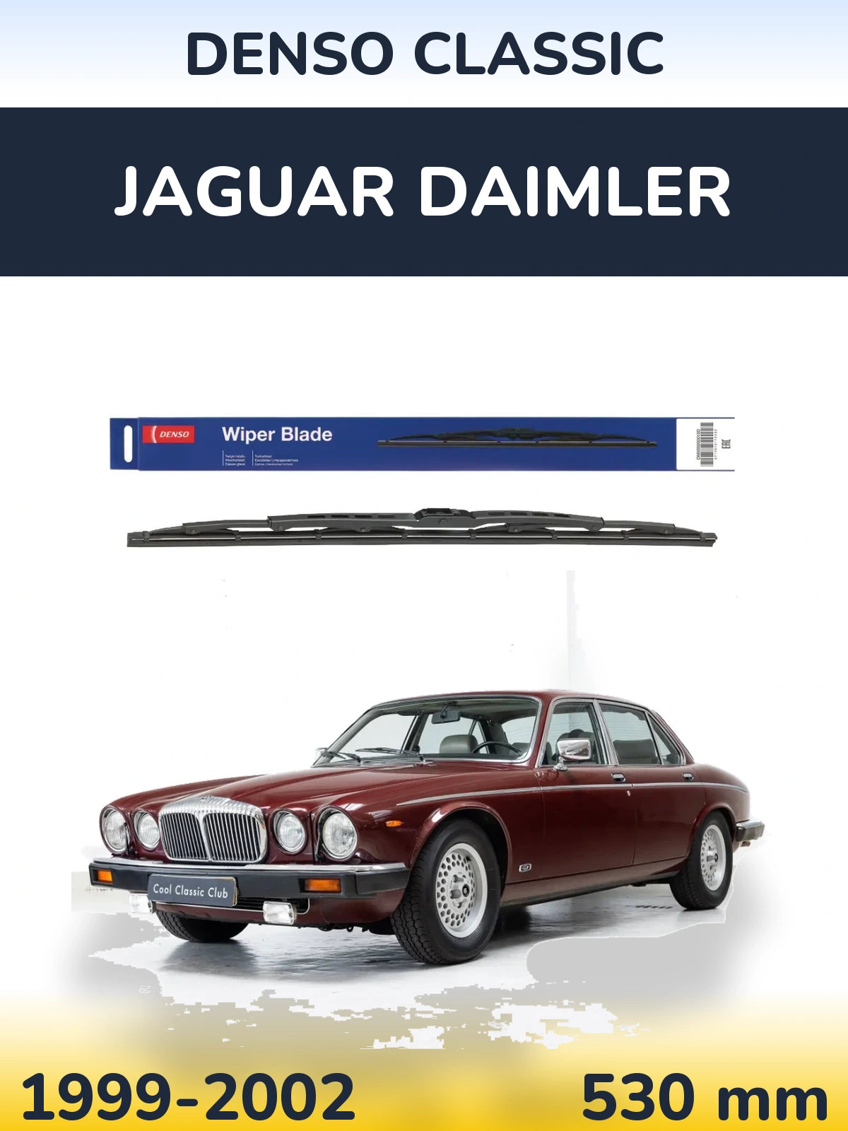 Front wiper blade Denso Classic 530 mm for Jaguar Daimler 1999-2002