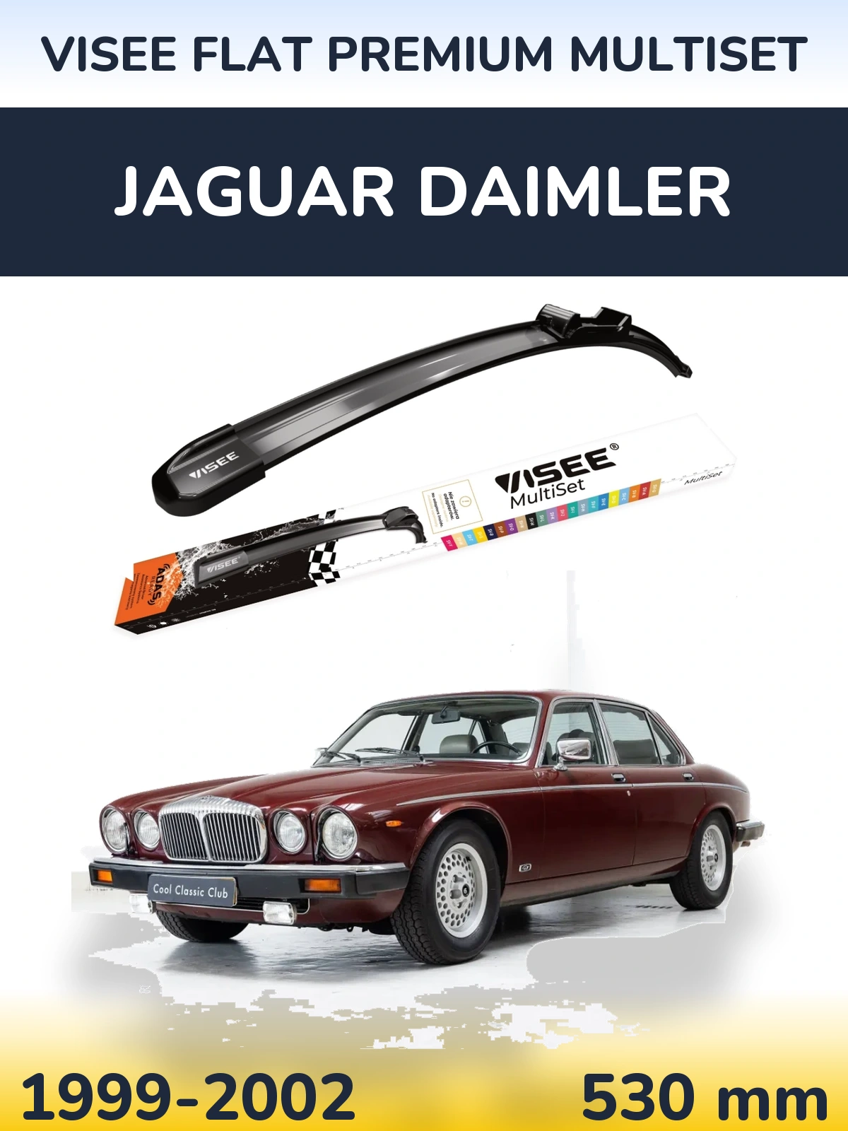 Передний дворник VISEE FLAT PREMIUM MultiSet 530 мм для Jaguar Daimler 1999-2002