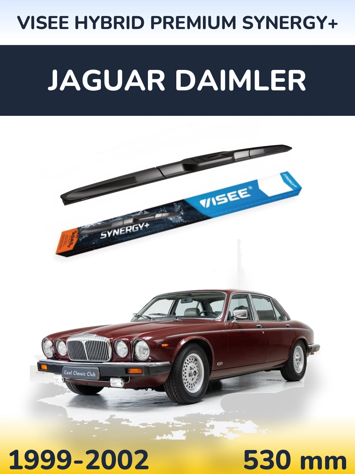 Передня щітка VISEE HYBRID PREMIUM SYNERGY+ 530 мм для Jaguar Daimler 1999-2002