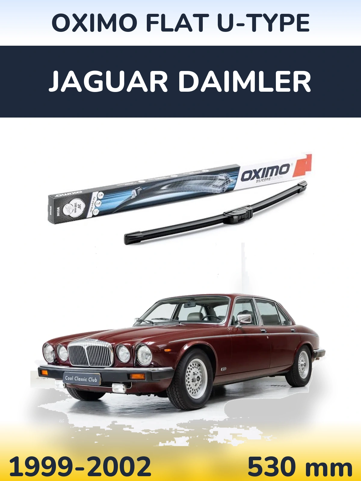 Front wiper blade Oximo Flat U-type 530 mm for Jaguar Daimler 1999-2002