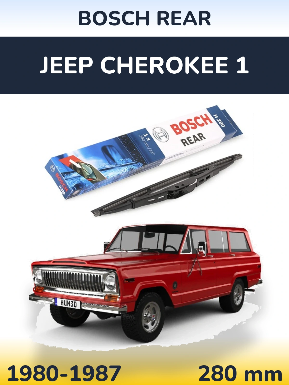 Tylna wycieraczka BOSCH Rear 280 mm do Jeep Cherokee 1 1980-1987