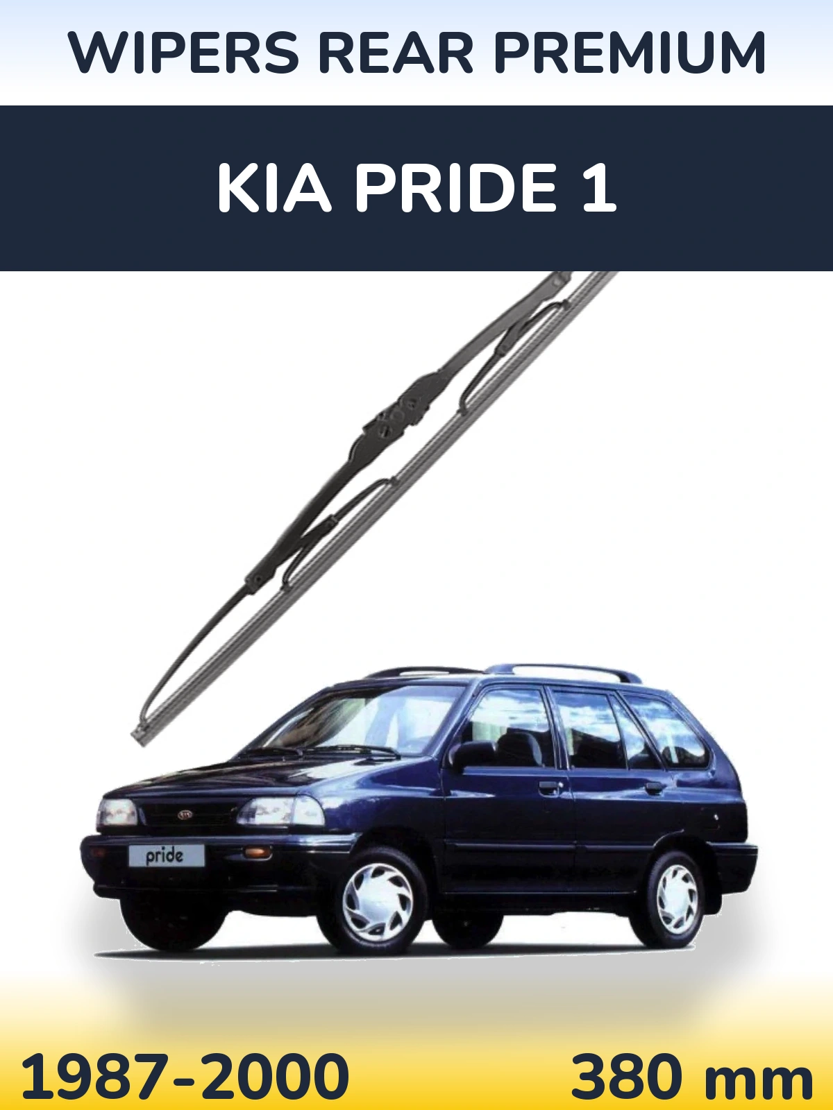 Rear wiper blade WIPERS REAR PREMIUM 380 мм for KIA Pride 1 1987-2000