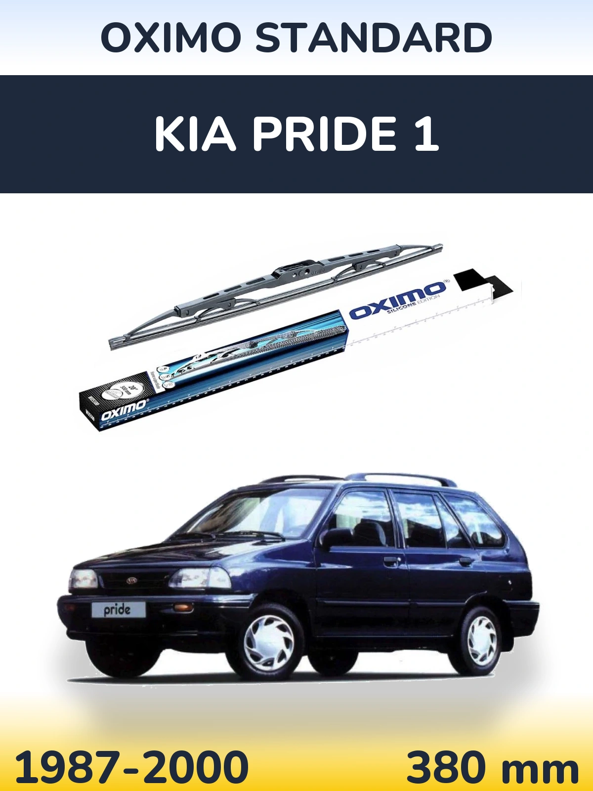 Rear wiper blade Oximo Standard 375 мм for KIA Pride 1 1987-2000