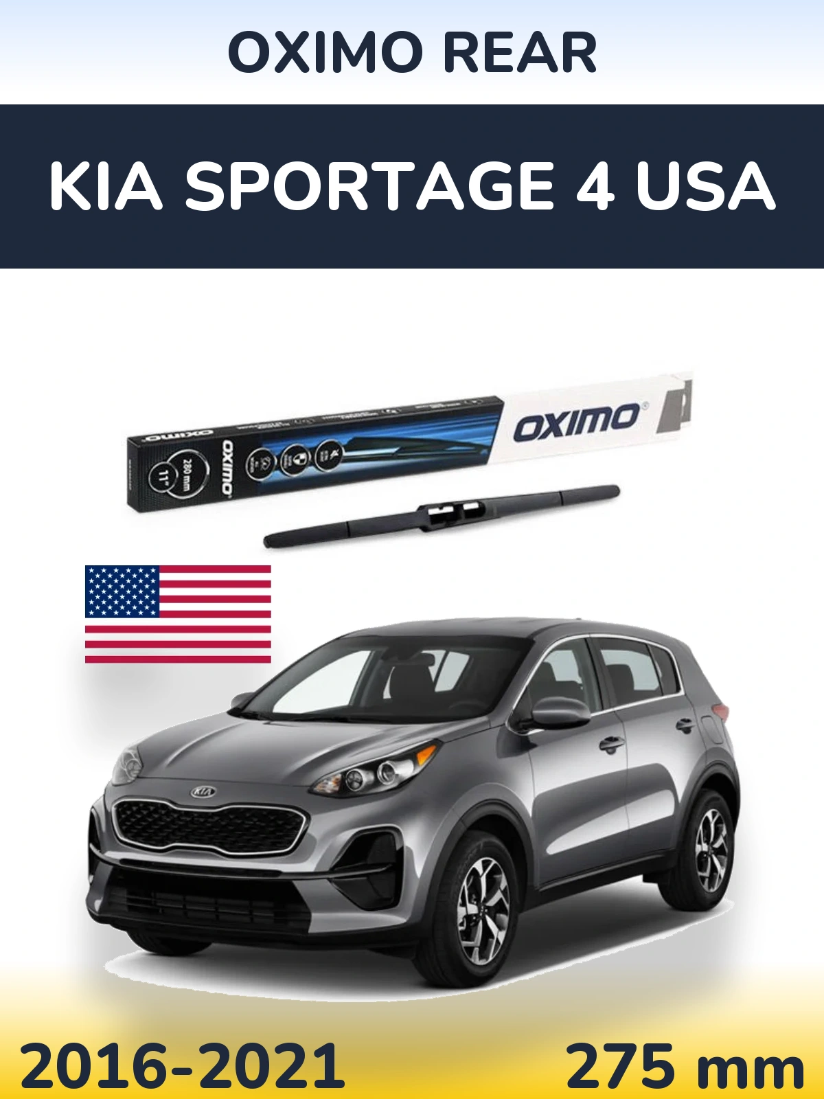 Rear wiper blade Oximo Rear 280 mm for KIA Sportage 4 USA 2016-2021