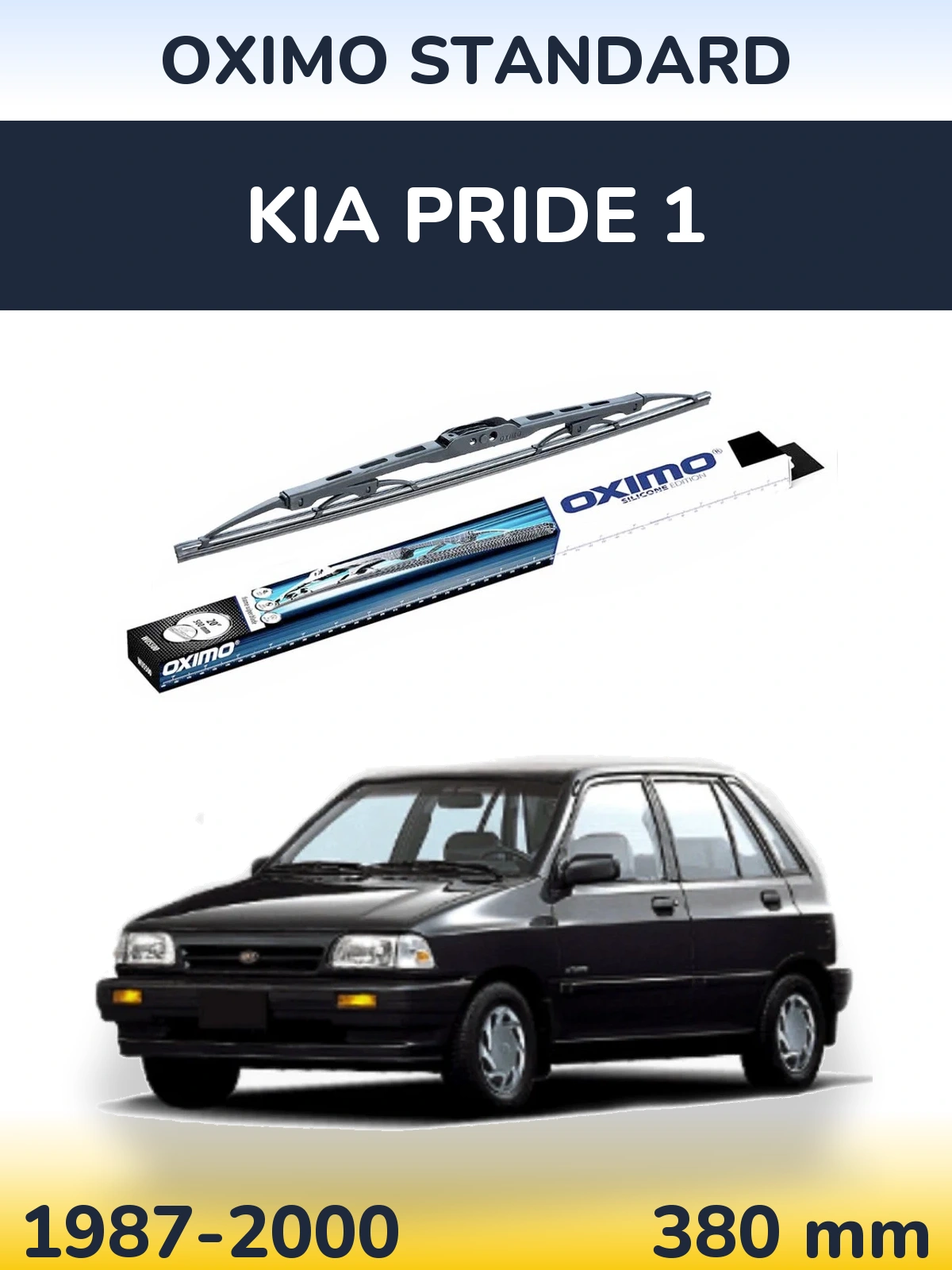 Rear wiper blade Oximo Standard 375 мм for KIA Pride 1 1987-2000