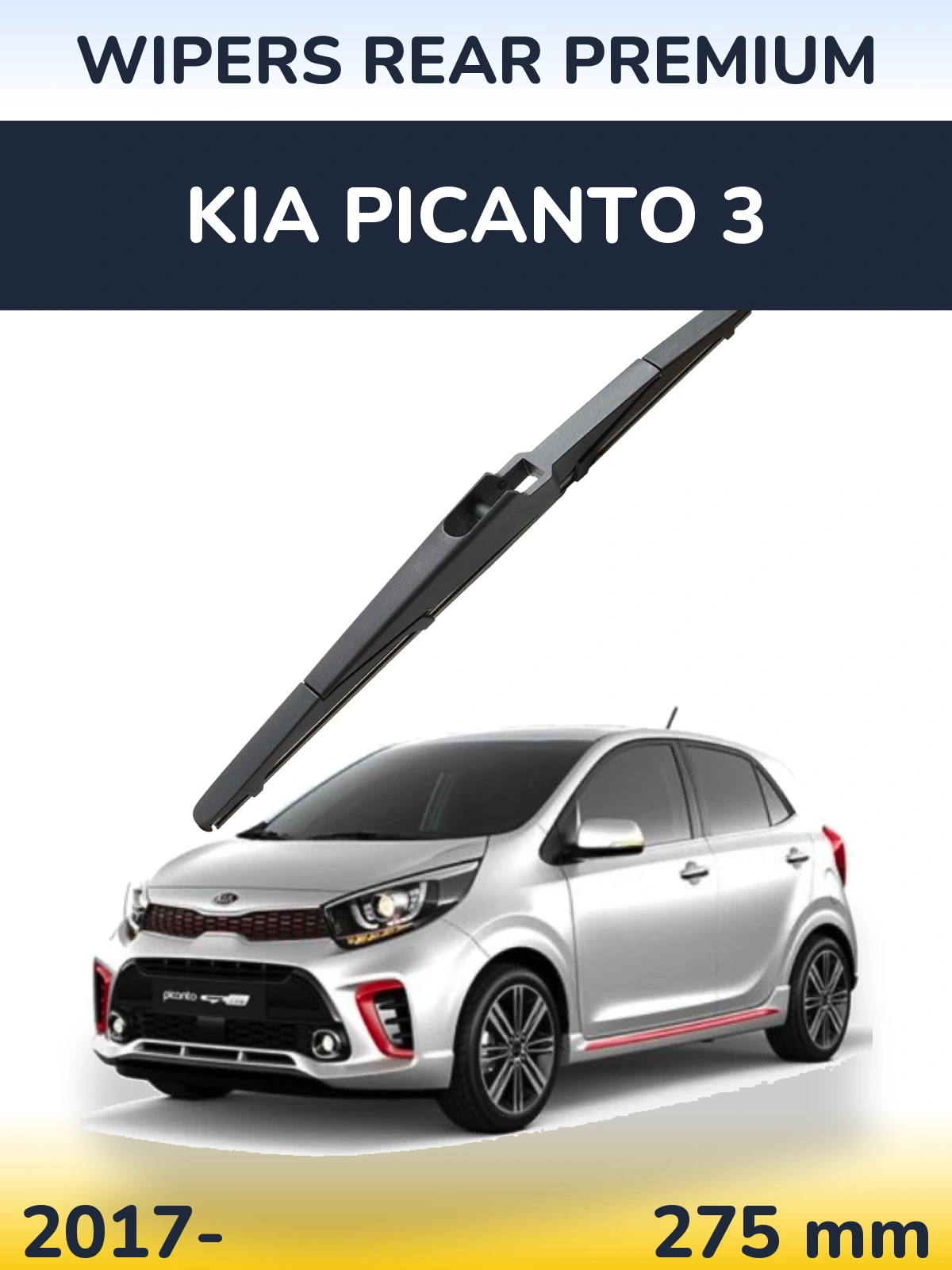 Rear wiper blade WIPERS REAR PREMIUM 275 mm for KIA Picanto 3 2017-2026