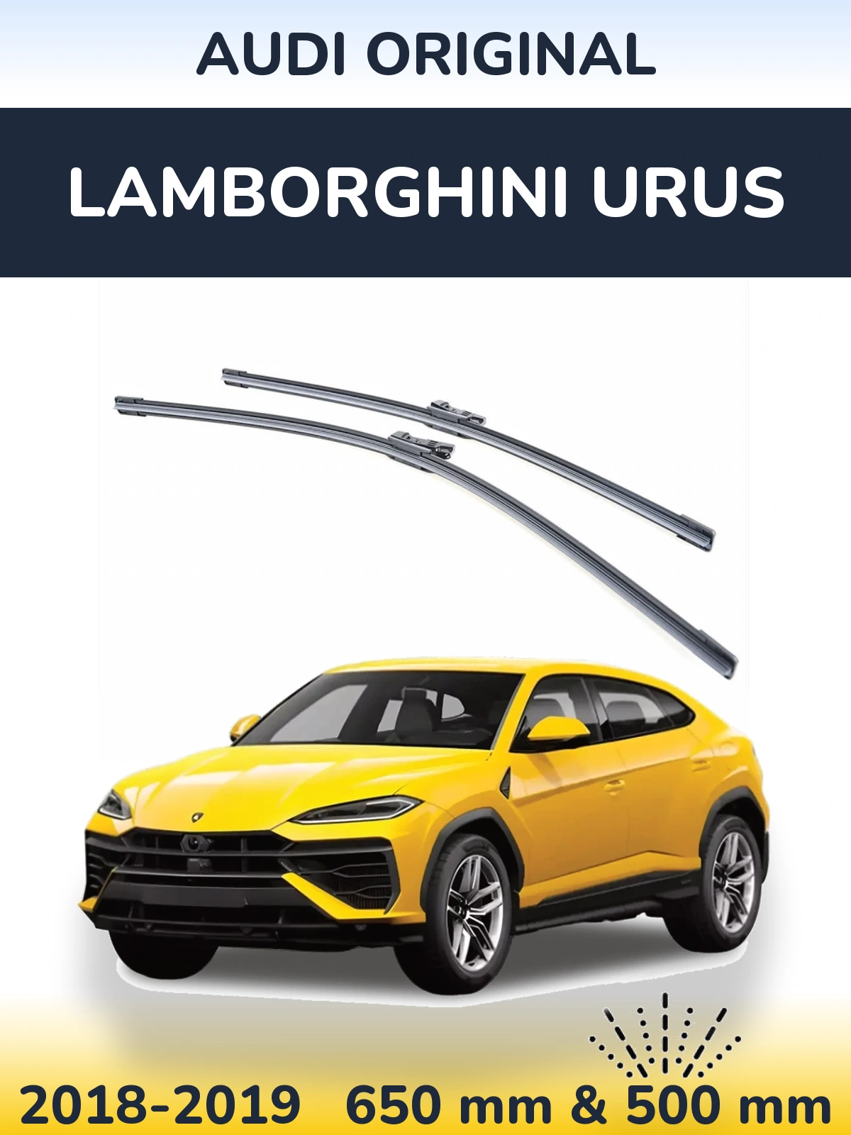 Komplet przednich wycieraczek Audi OEM Audi Original 650 & 500 mm do Lamborghini Urus 2018-2019