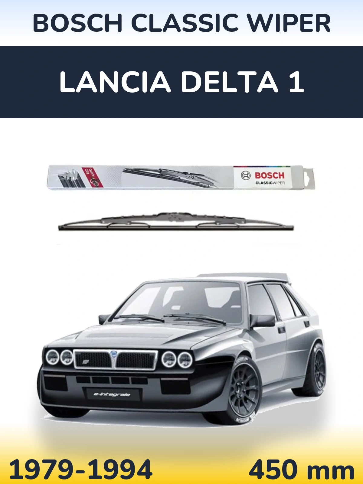 Rear wiper blade BOSCH Classic Wiper 450 мм for Lancia Delta 1 1979-1994