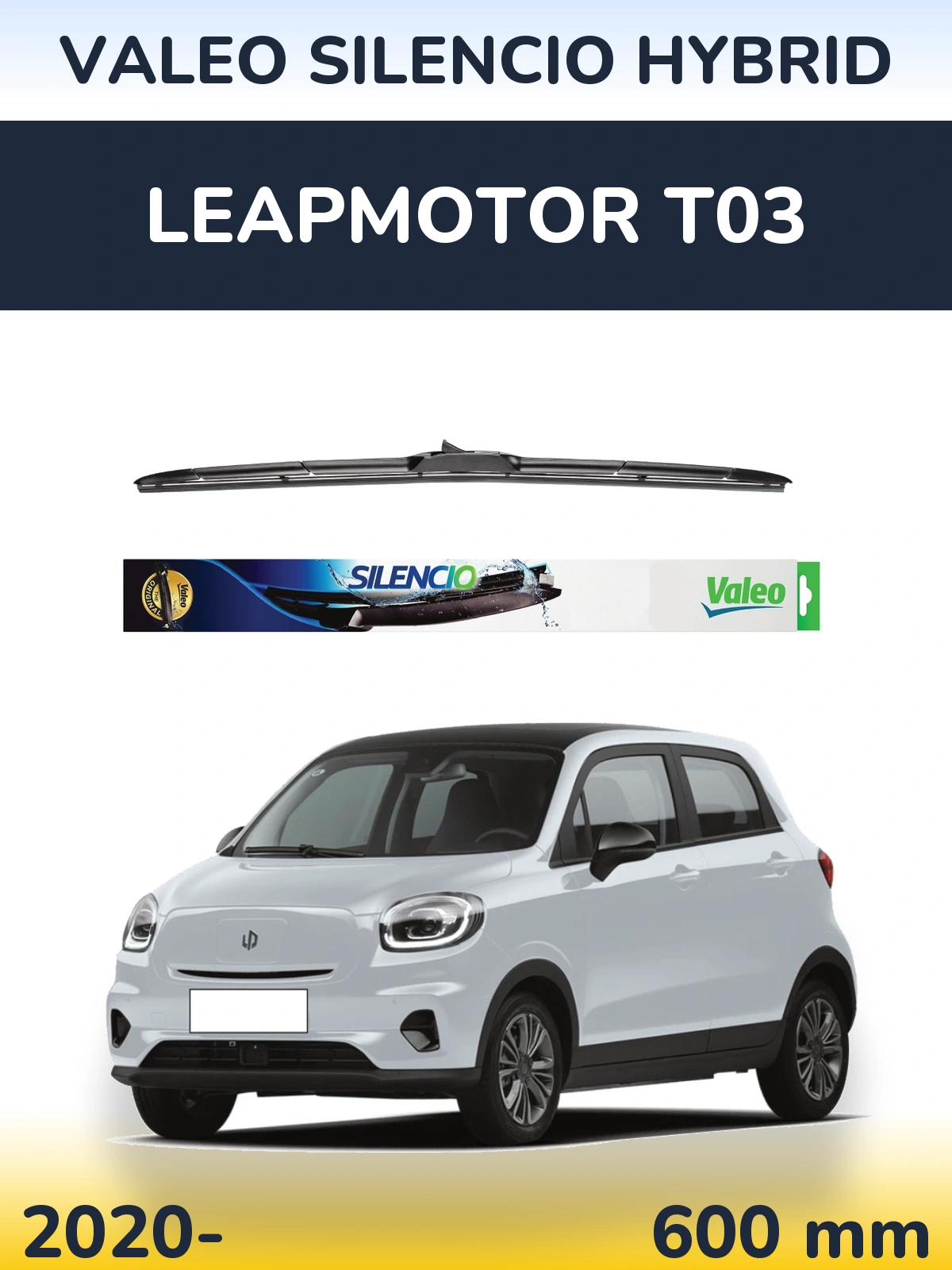 Przednia wycieraczka Valeo Silencio Hybrid 600 mm do Leapmotor T03 2020-2026