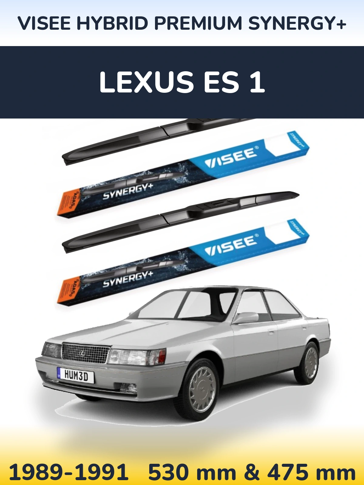 Комплект передних дворников VISEE HYBRID PREMIUM SYNERGY+ 530 & 475 мм для Lexus ES 1 1989-1991