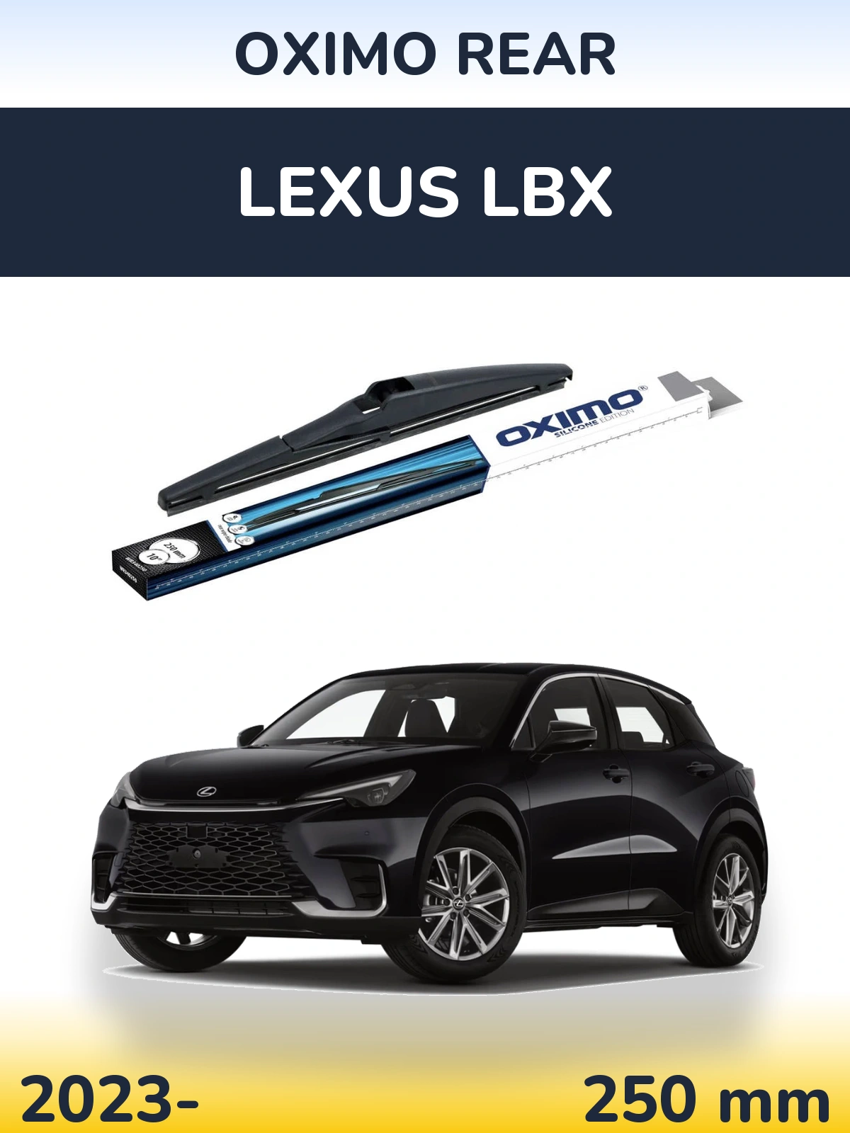 Rear wiper blade Oximo Rear 250 мм for Lexus LBX 2023-2026