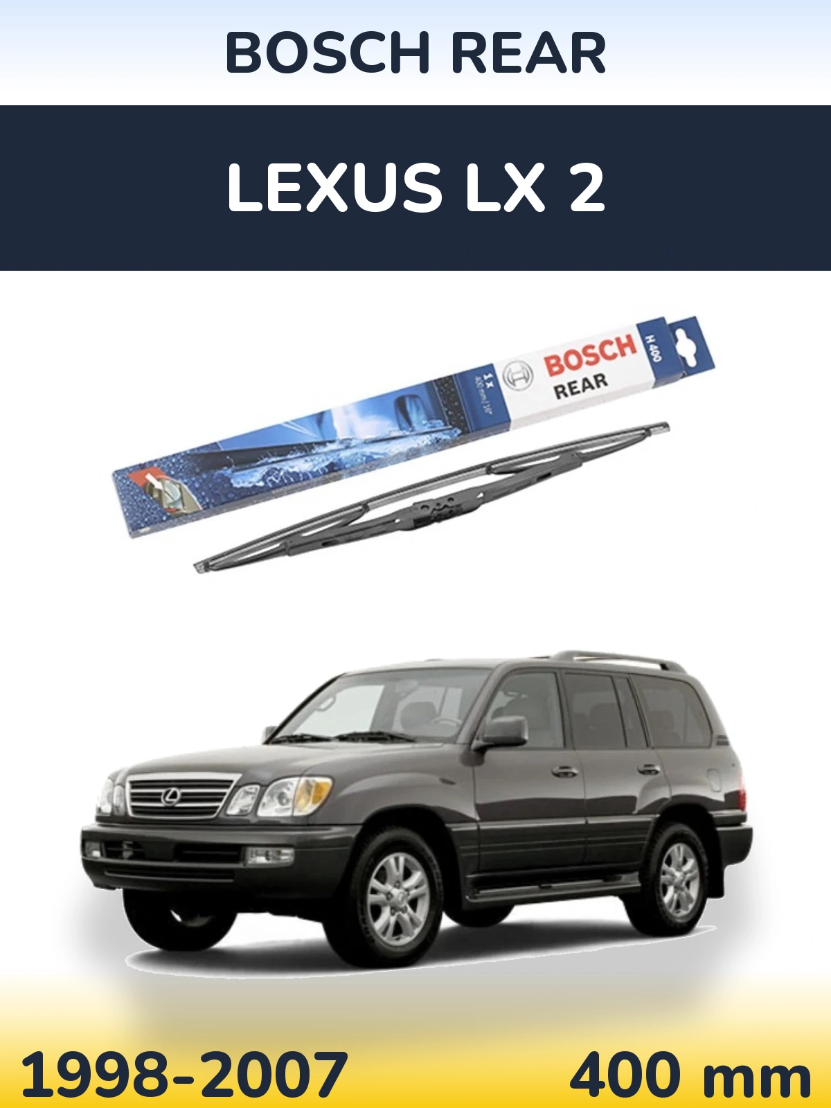 Rear wiper blade BOSCH Rear 400 мм for Lexus LX 2 1998-2007