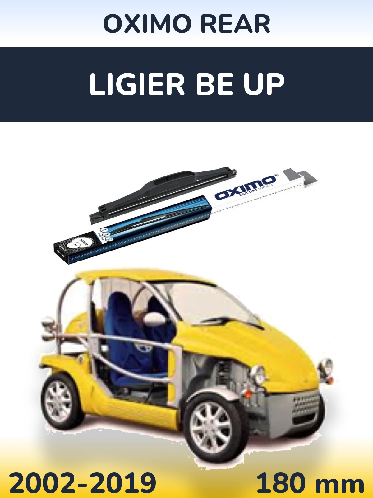 Rear wiper blade Oximo Rear 180 мм for Ligier Be Up 2002-2019