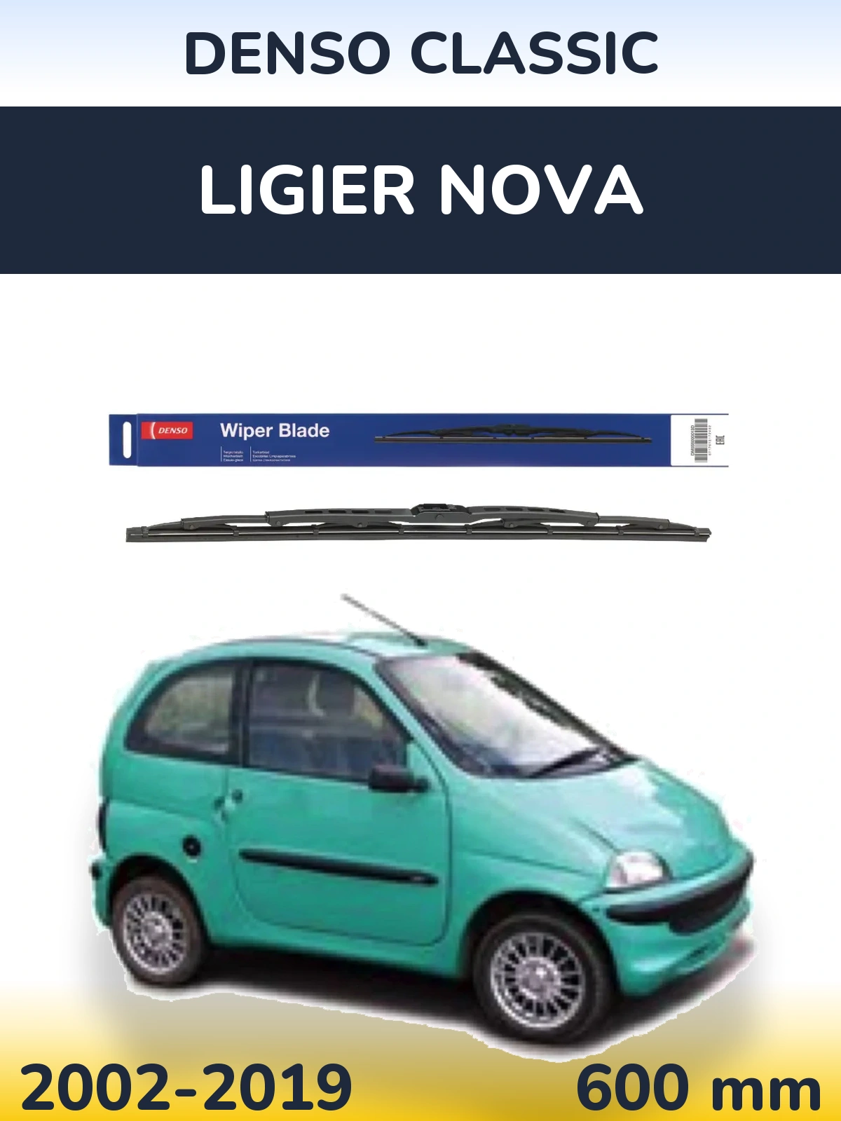 Przednia wycieraczka Denso Classic 600 mm do Ligier Nova 2002-2019