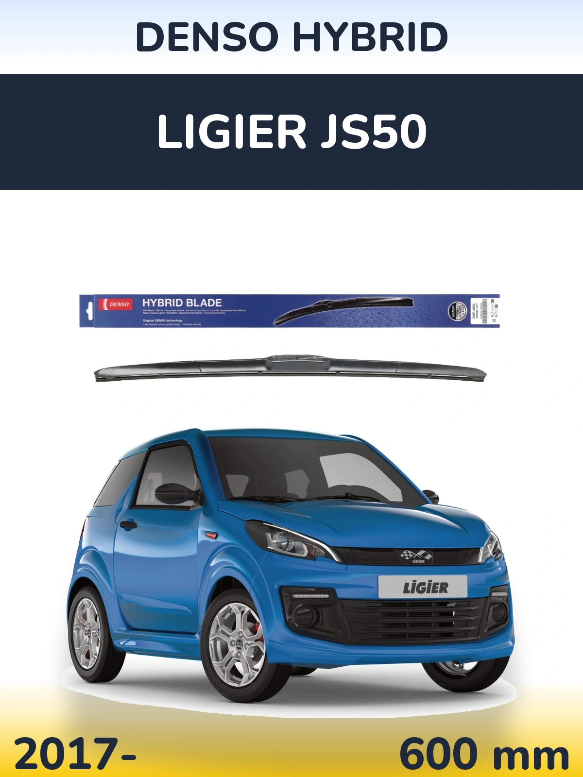 Przednia wycieraczka Denso Hybrid 600 mm do Ligier JS50 2017-2026