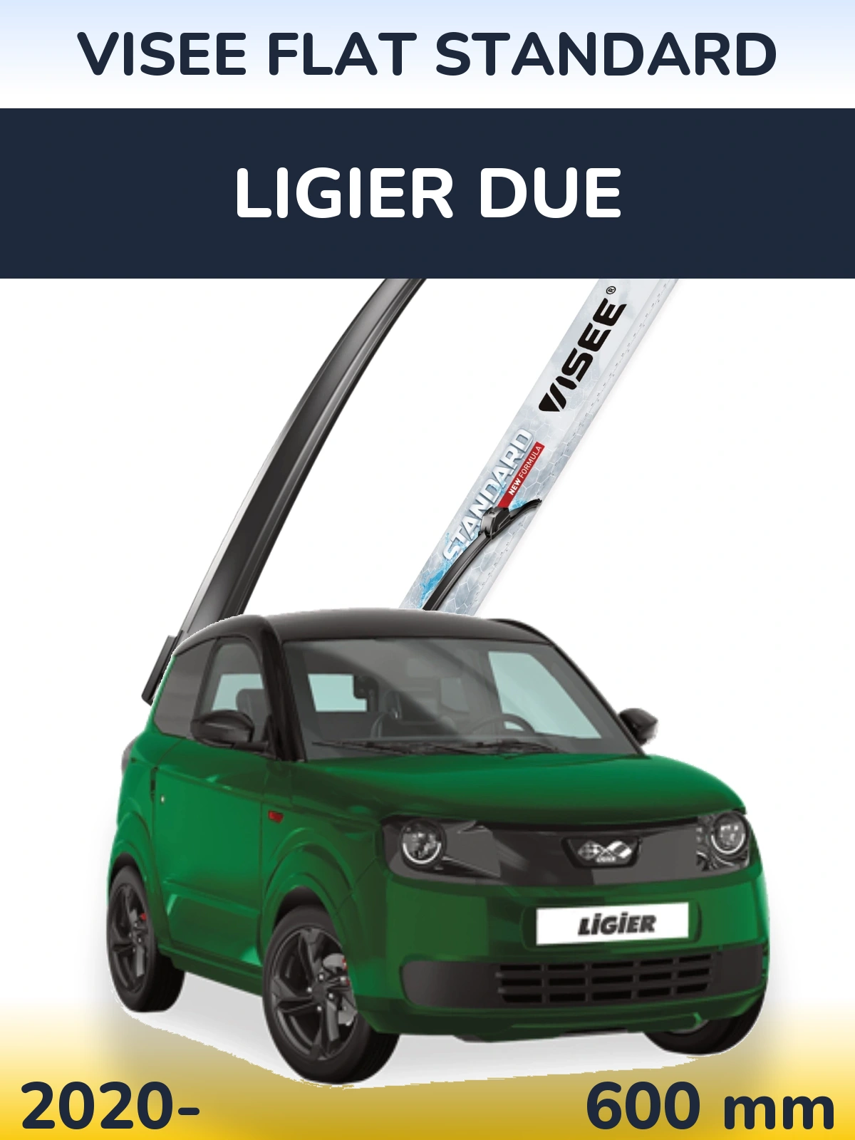 Front wiper blade VISEE FLAT STANDARD 600 мм for Ligier Due 2020-2026