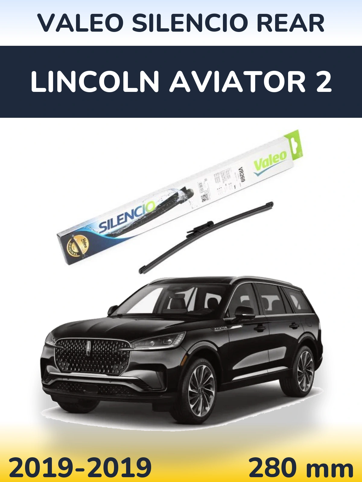 Задний дворник Valeo Silencio Rear 280 мм для Lincoln Aviator 2 2019-2019