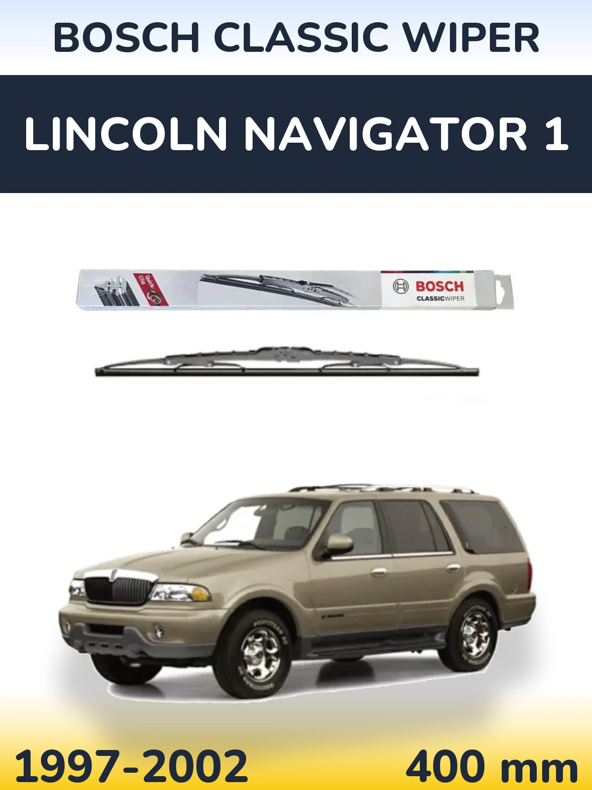 Задний дворник BOSCH Classic Wiper 400 мм для Lincoln Navigator 1 1997-2002