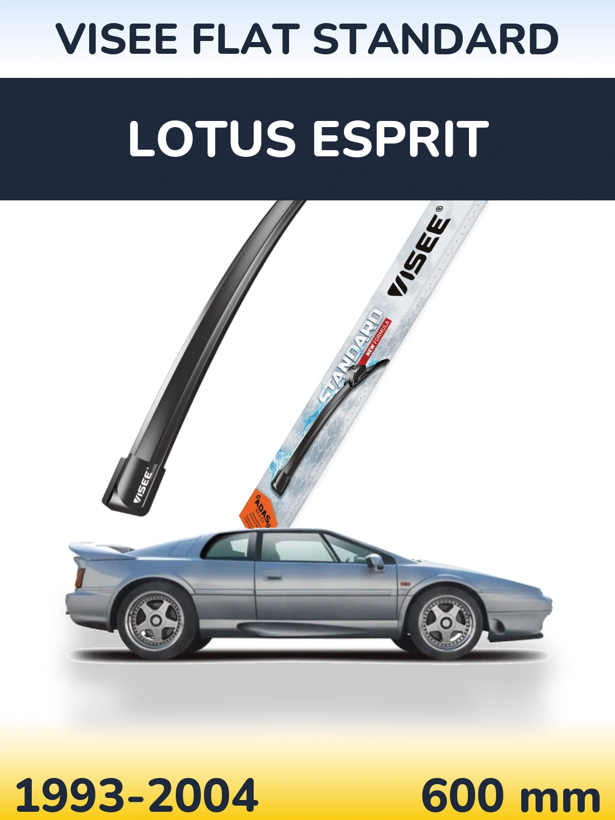 Przednia wycieraczka VISEE FLAT STANDARD 600 mm do Lotus Esprit 1993-2004