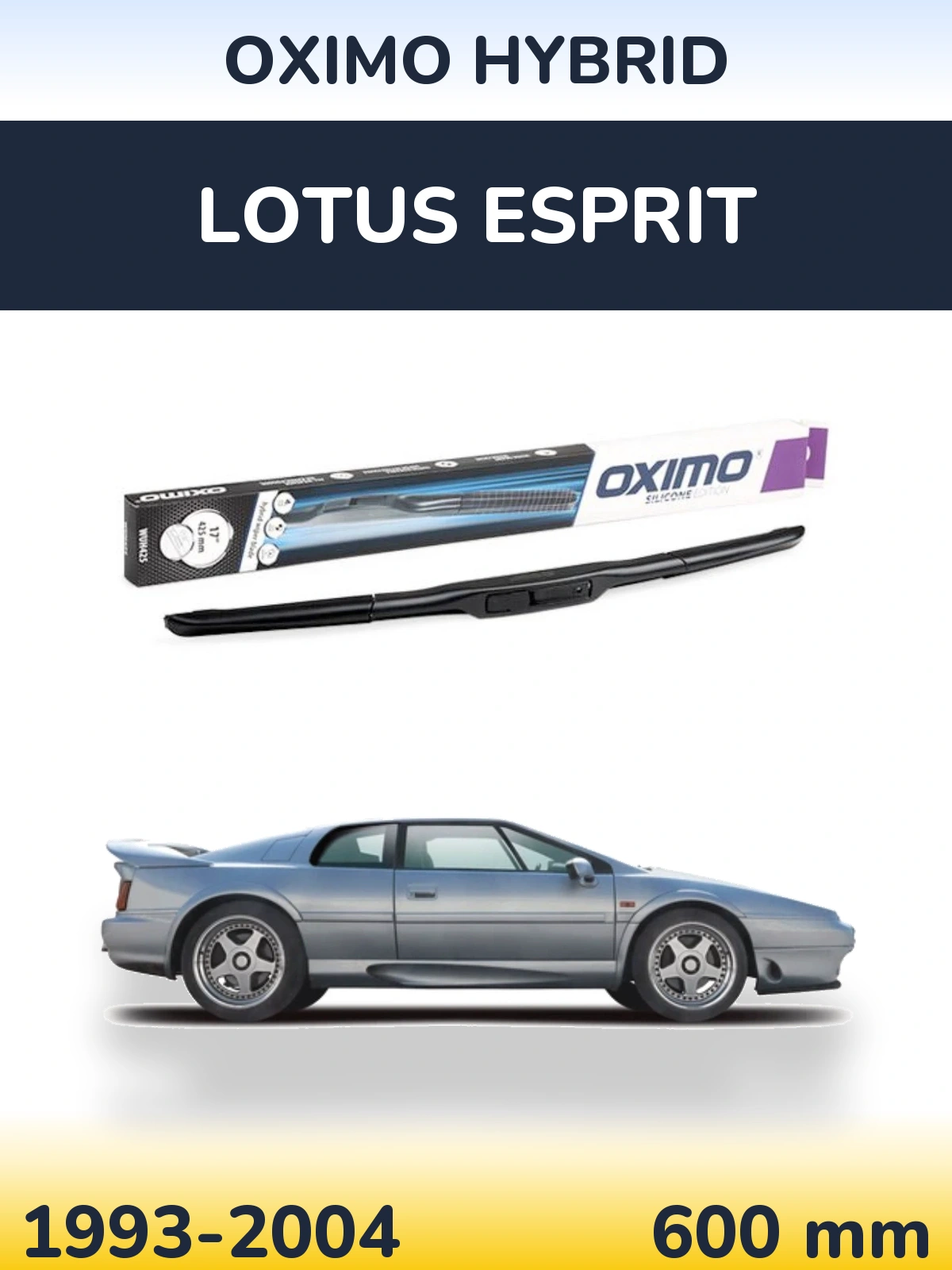 Przednia wycieraczka Oximo Hybrid 600 mm do Lotus Esprit 1993-2004