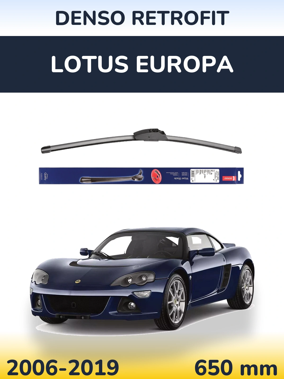 Przednia wycieraczka Denso Retrofit 650 mm do Lotus Europa 2006-2019