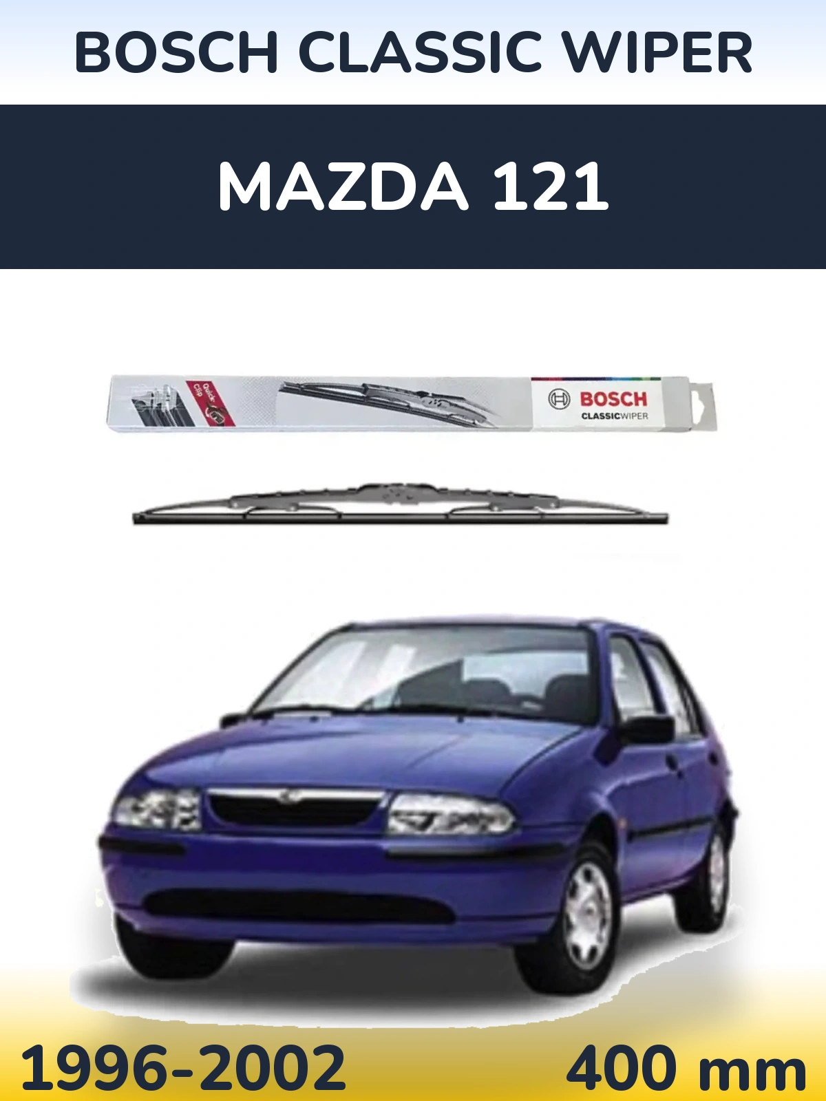 Tylna wycieraczka BOSCH Classic Wiper 400 mm do Mazda 121 1996-2002