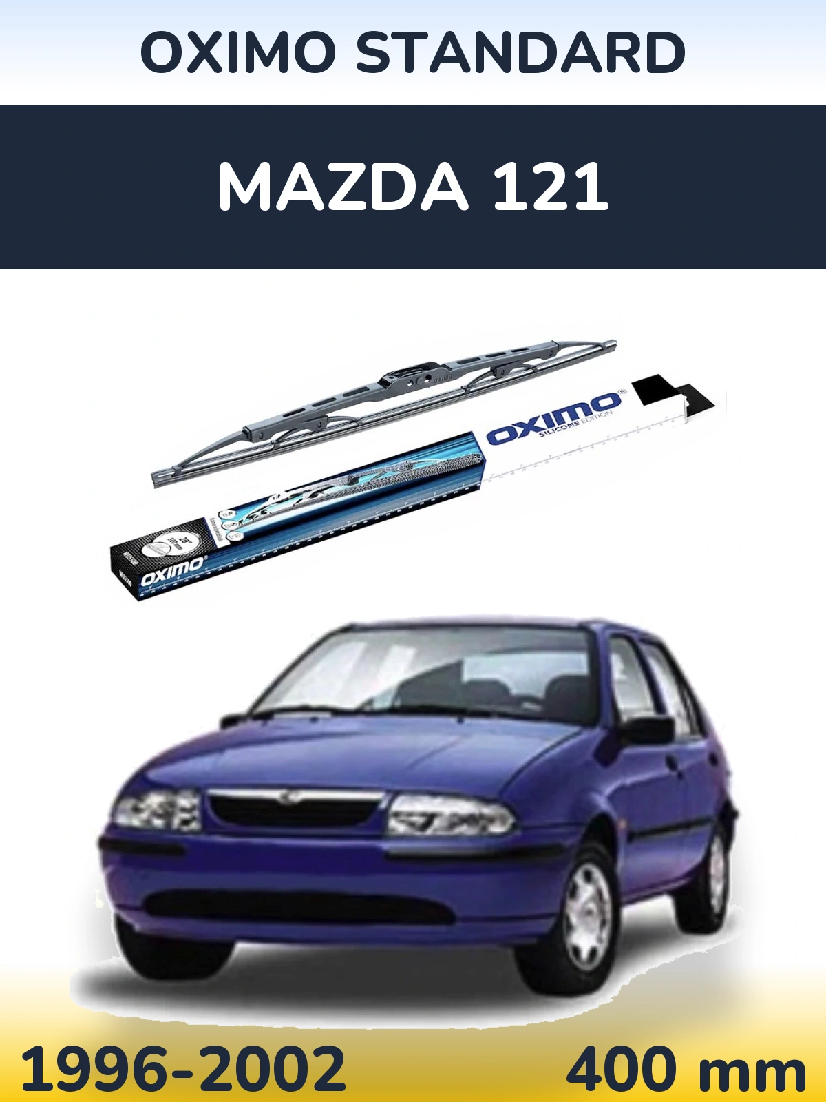 Rear wiper blade Oximo Standard 400 мм for Mazda 121 1996-2002
